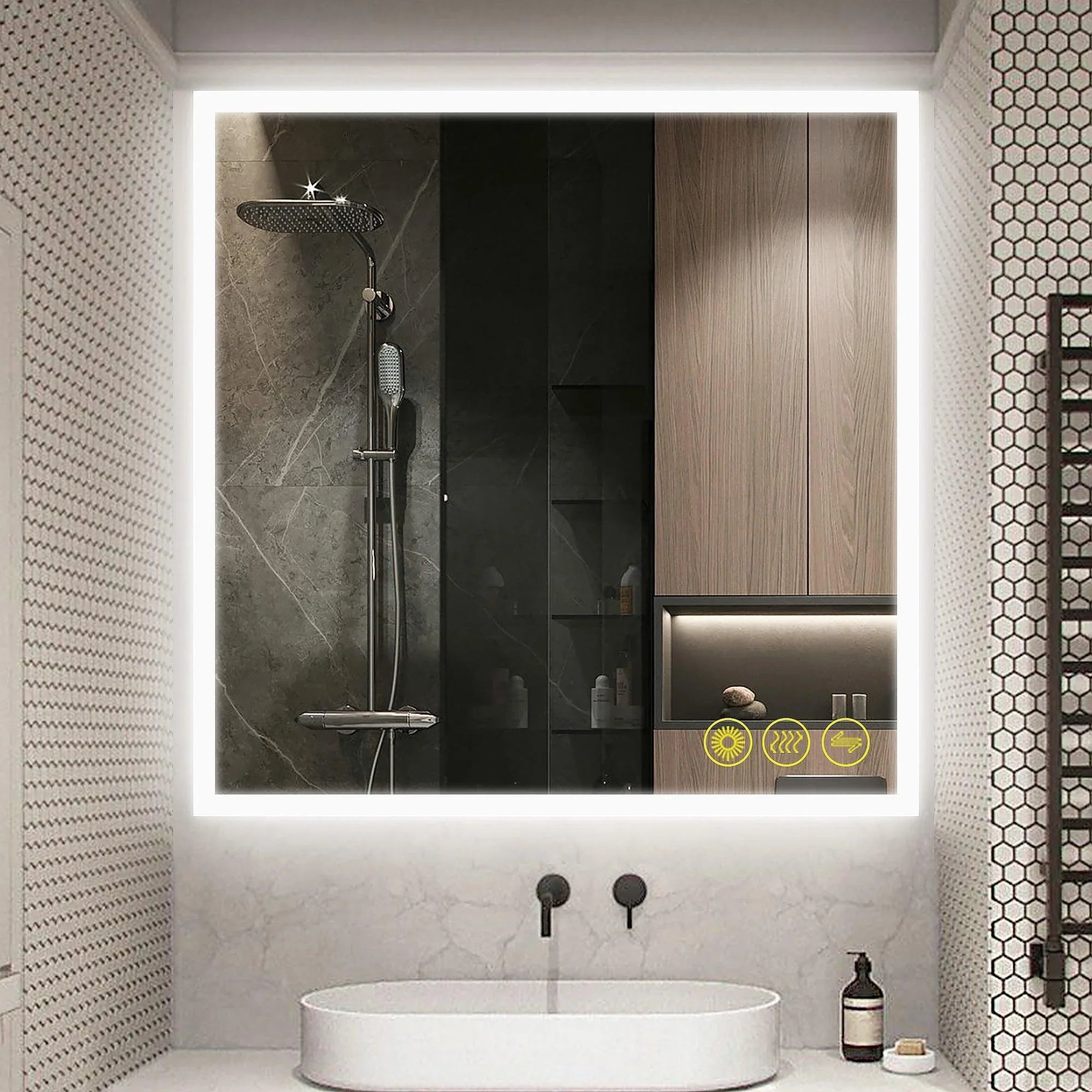 Espejo de baño antivaho sin marco con LED regulable SmartGlow
