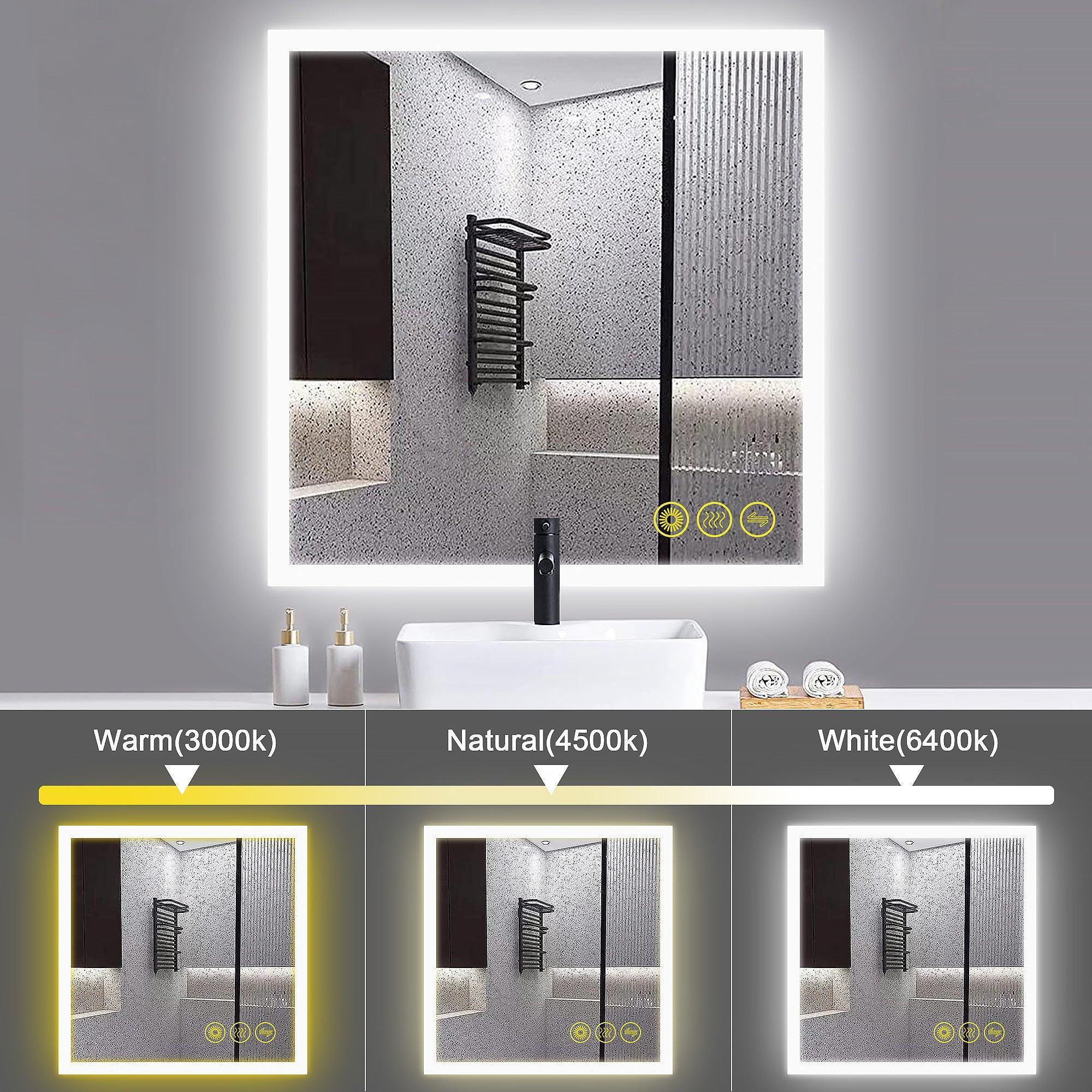 Espejo de baño antivaho sin marco con LED regulable SmartGlow