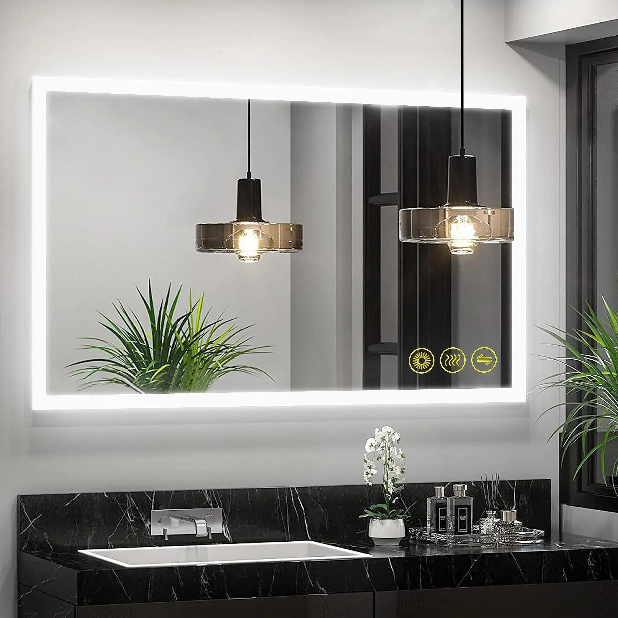 Espejo de baño antivaho sin marco con LED regulable SmartGlow