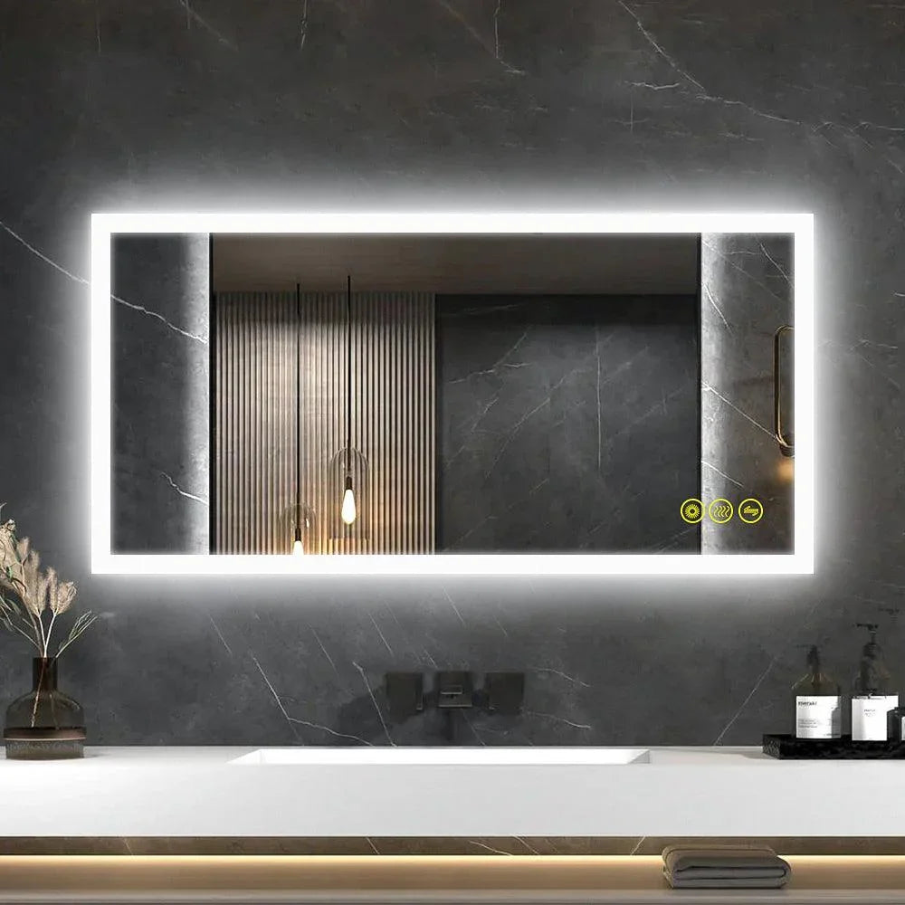 Espejo de baño antivaho sin marco con LED regulable SmartGlow