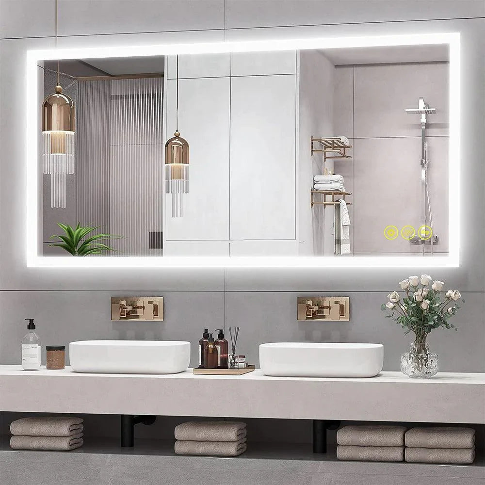 Espejo de baño antivaho sin marco con LED regulable SmartGlow