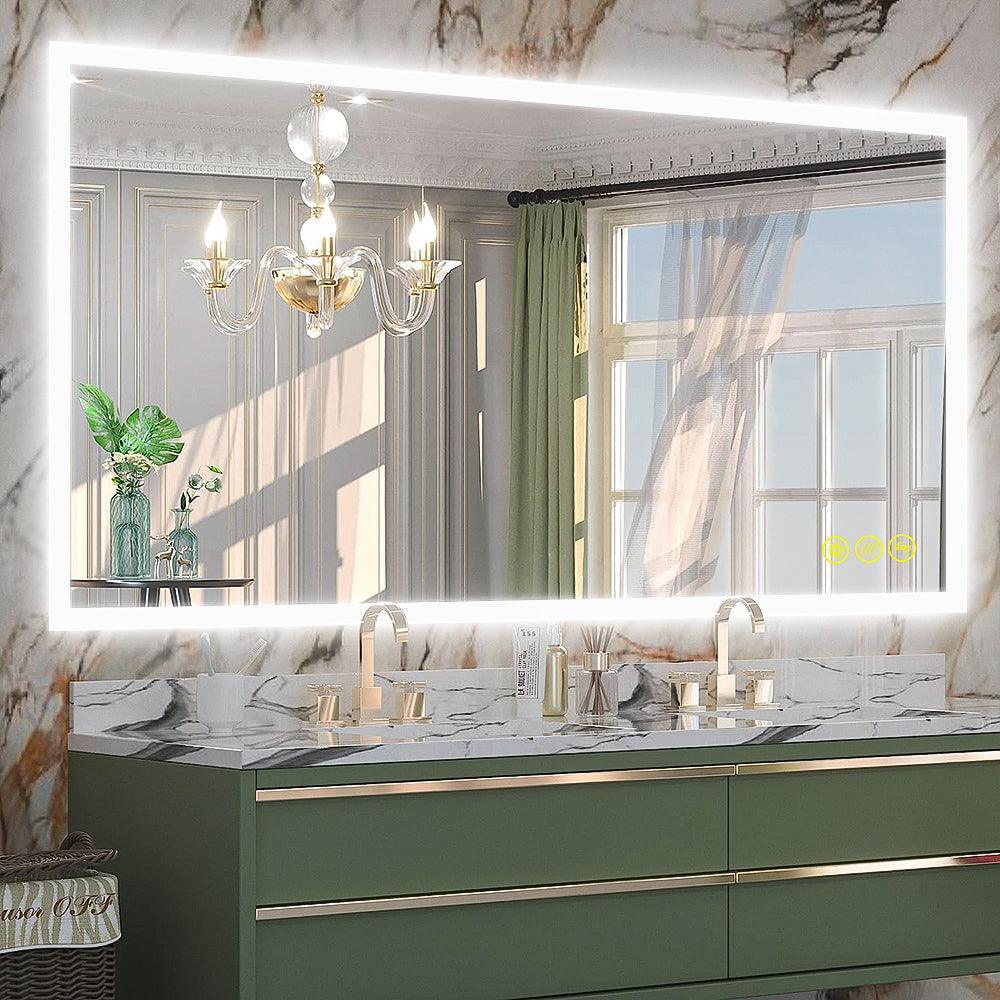 Espejo de baño antivaho sin marco con LED regulable SmartGlow