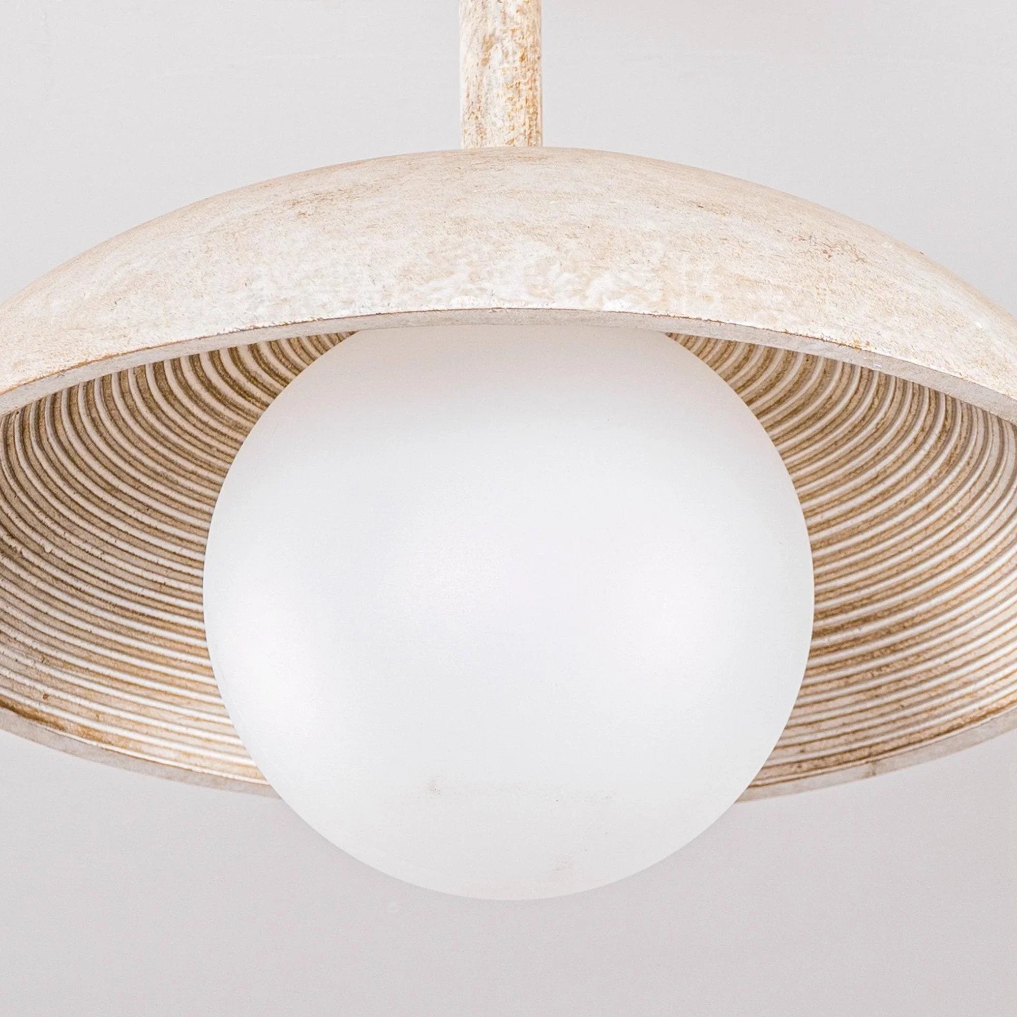 1-Light Iron Farmhouse Flush Mount Ceiling Light