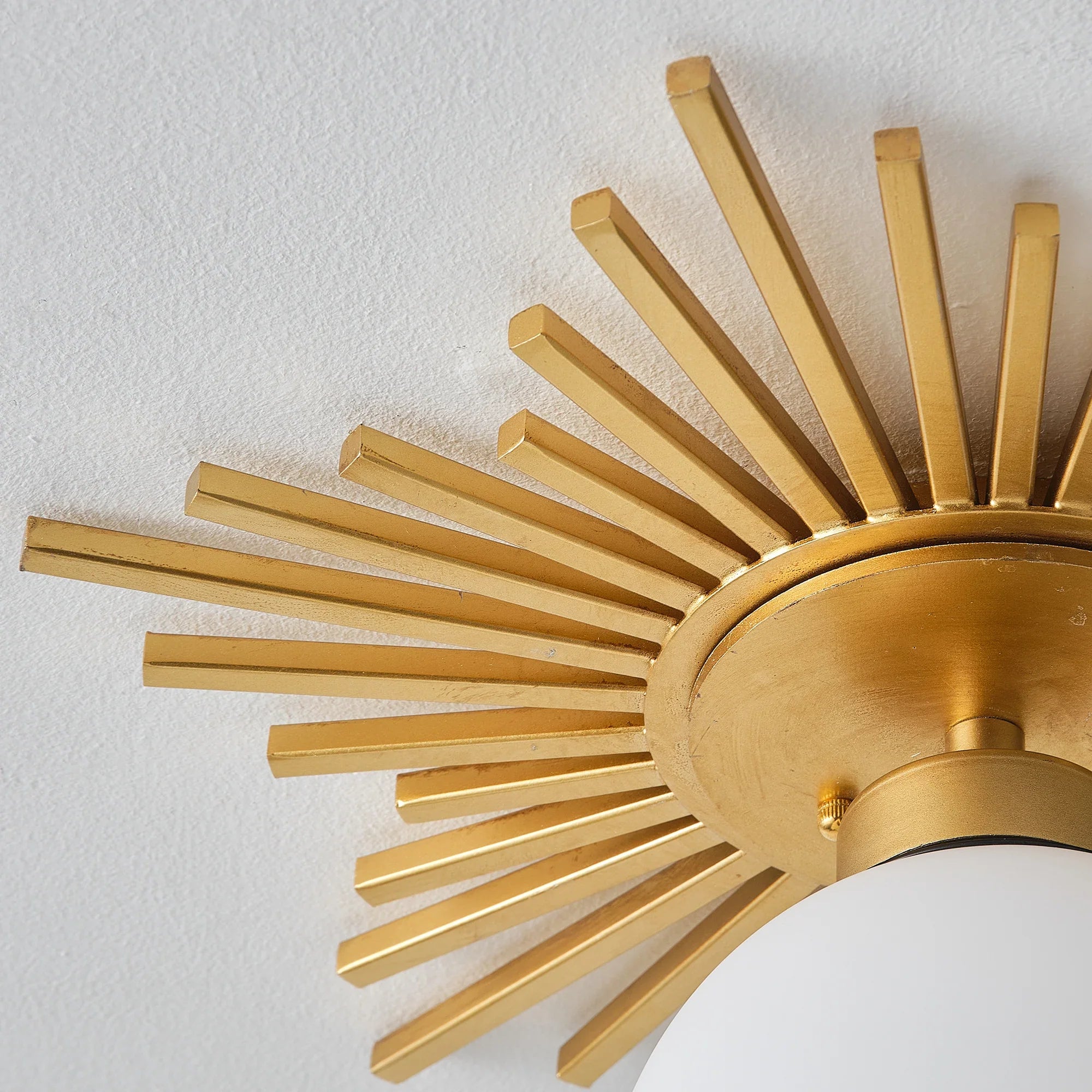 18 Inch Iris 1-Light Golden Semi-Flush Mount Ceiling Light