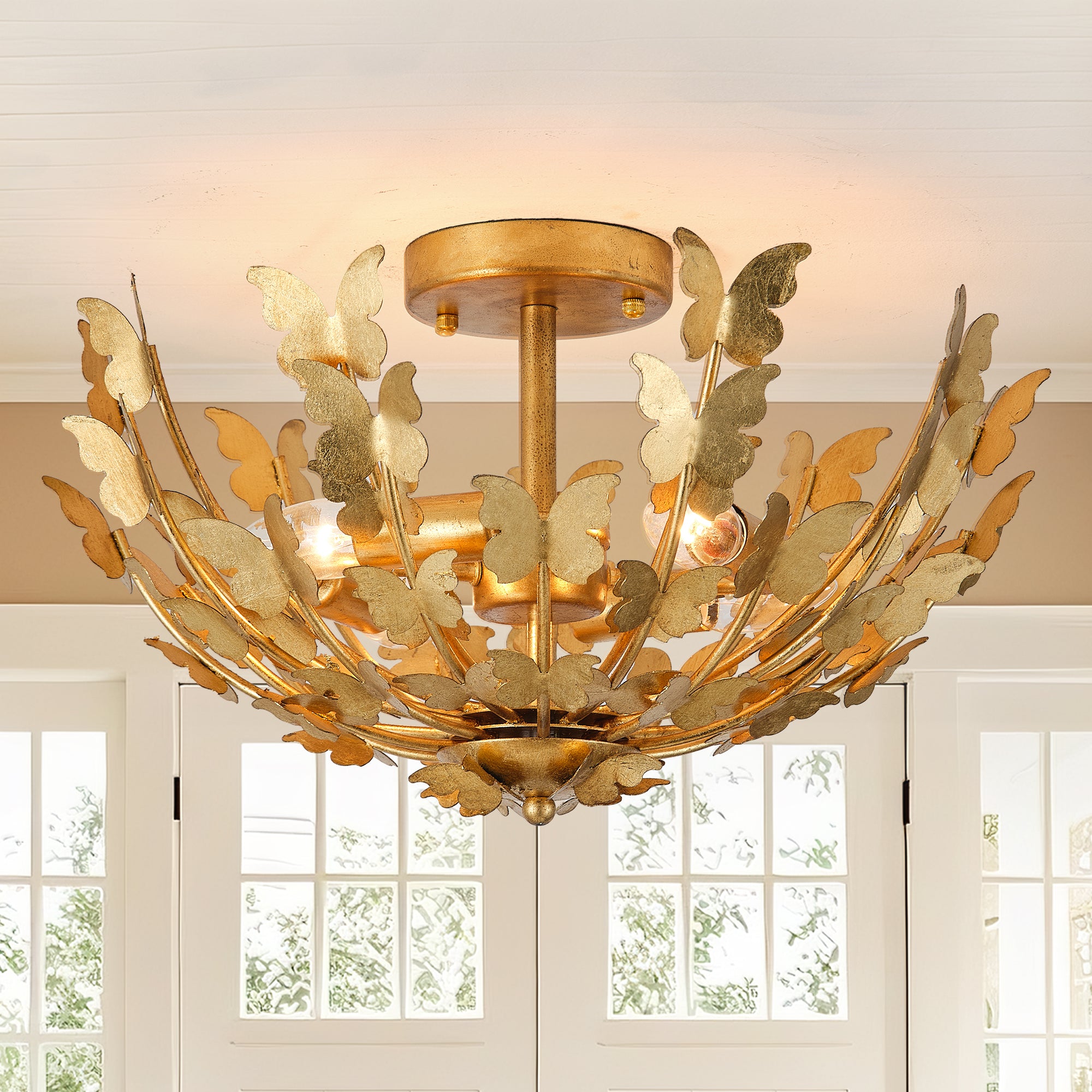 18 Inch Betsy 4-Light Semi-Flush Mount Ceiling Light