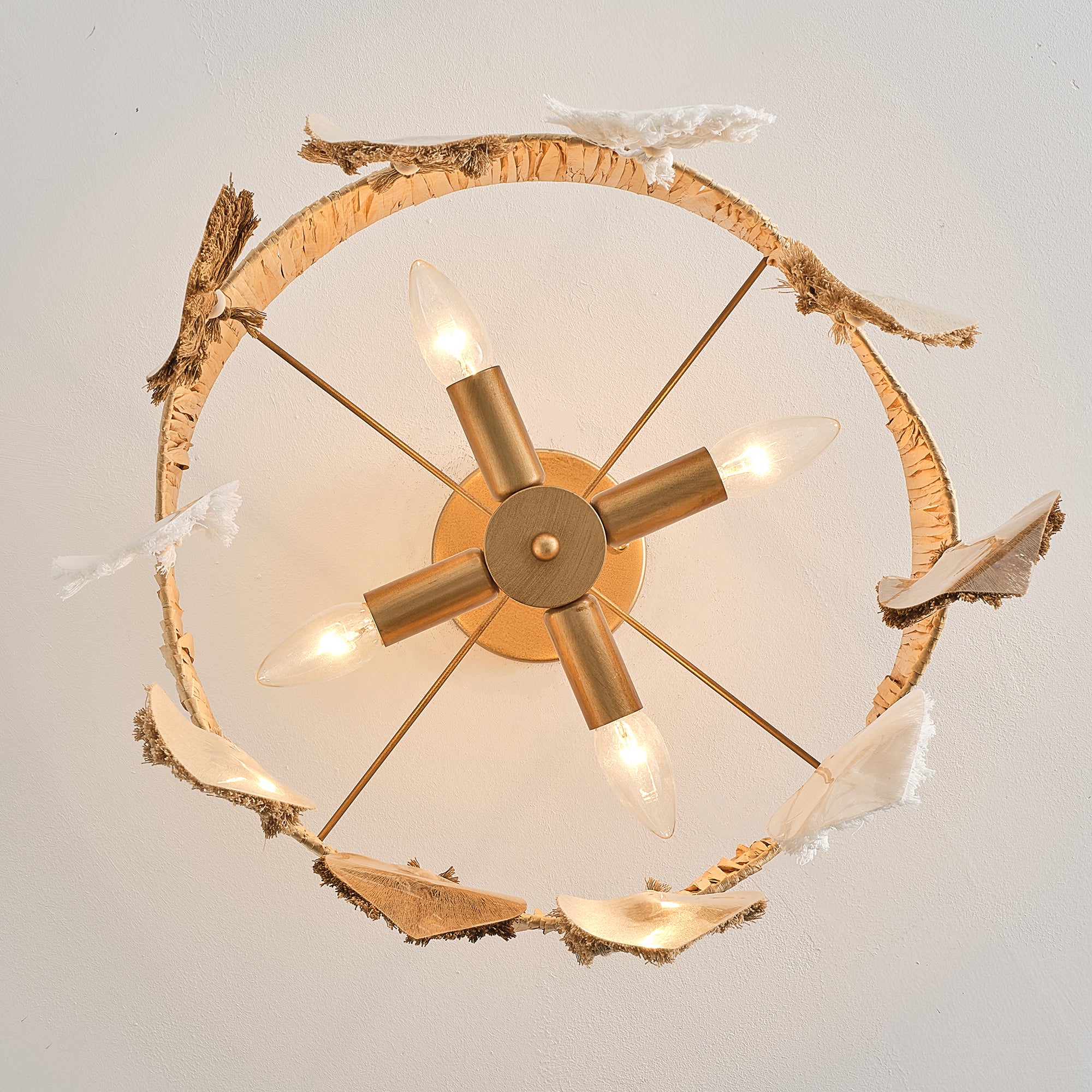 18" Rudolf Golden Bohemian Semi-Flush Mount Ceiling Light