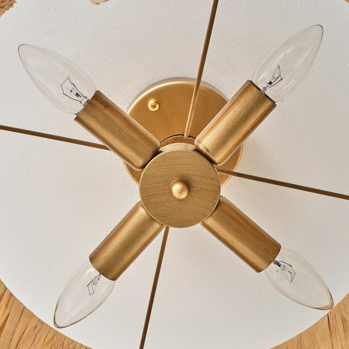 18" Rudolf Golden Bohemian Semi-Flush Mount Ceiling Light