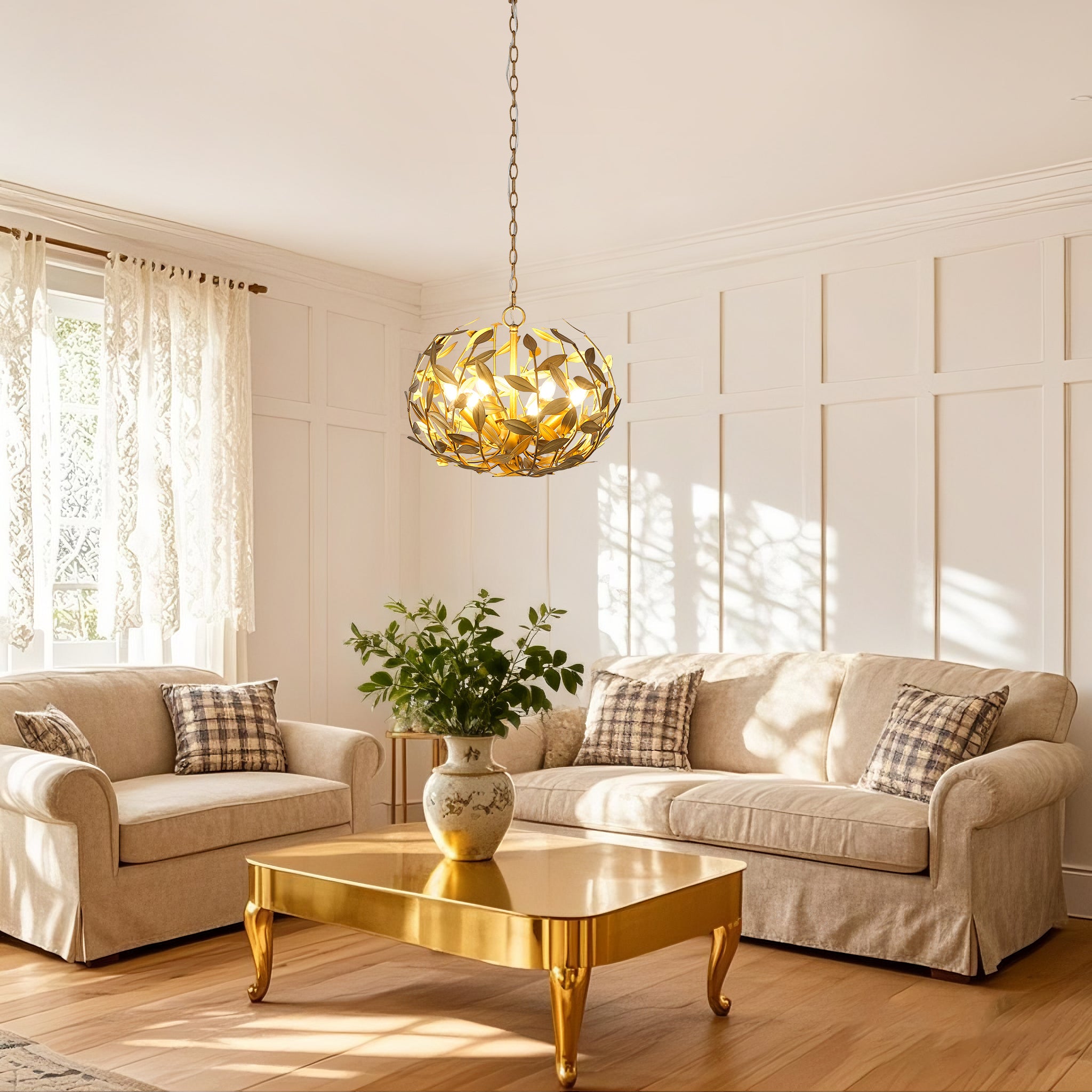 20 Inch Vic 6-Light Golden Chandelier