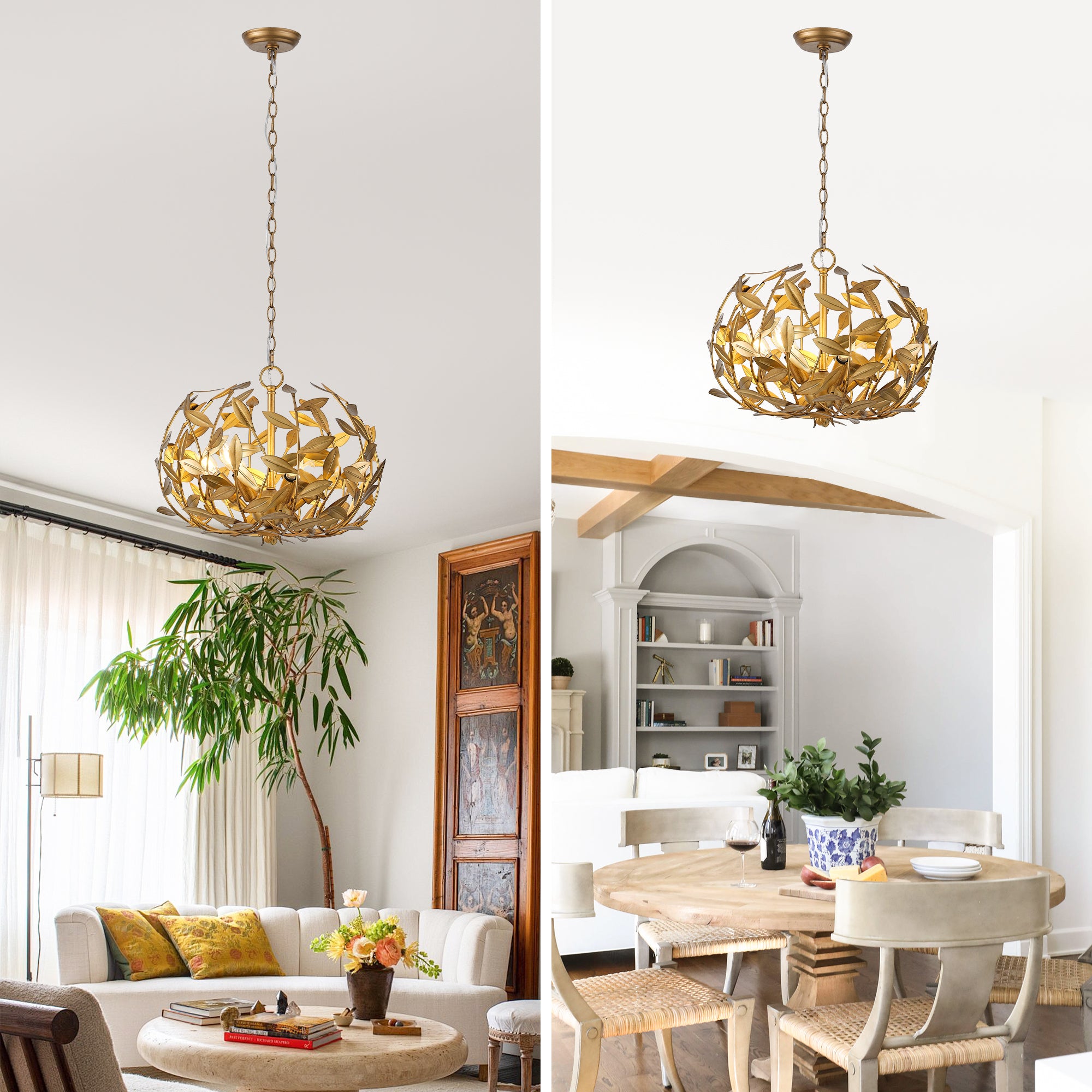 20 Inch Vic 6-Light Golden Chandelier