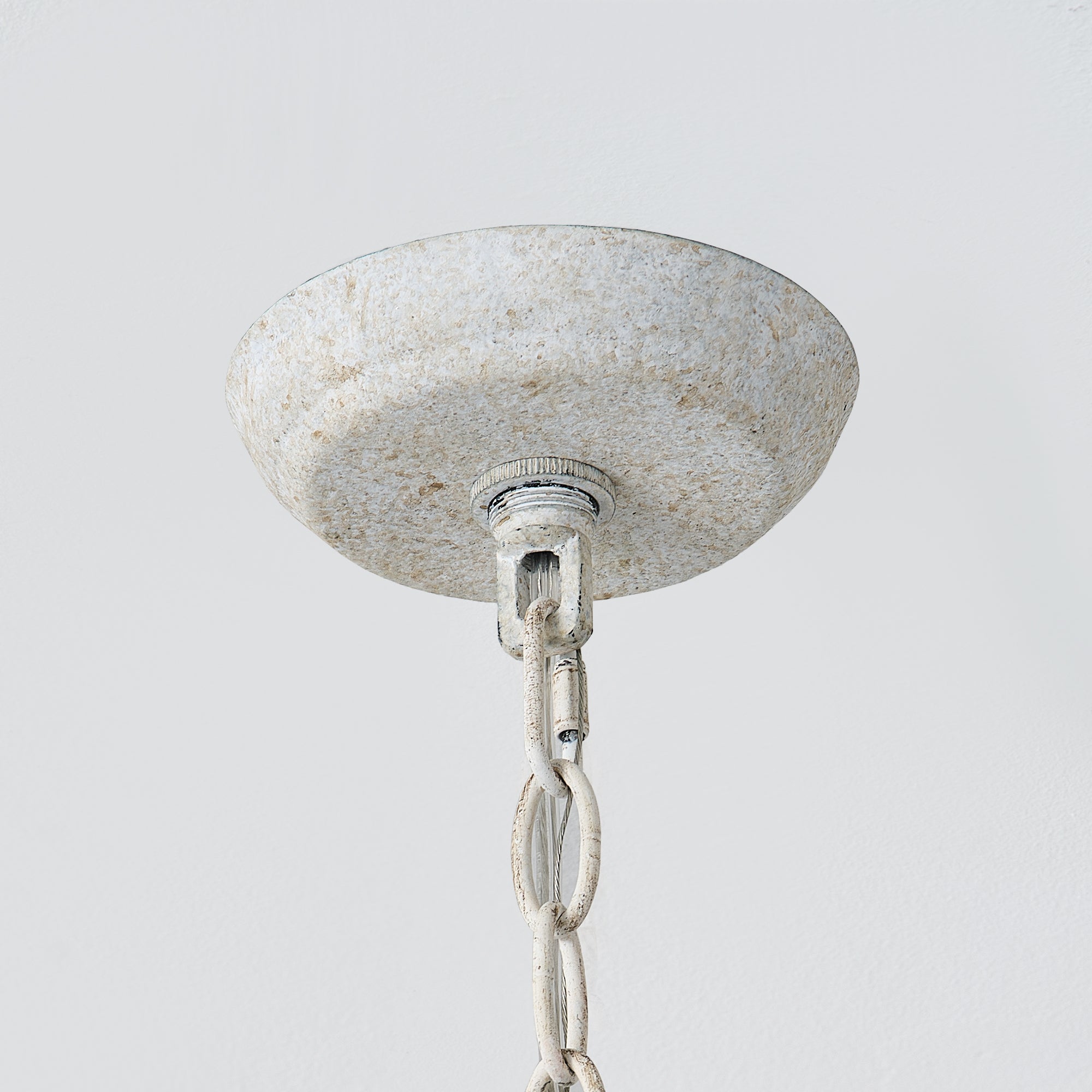 17 Inch Milo 4-Light White Wooden Chandelier