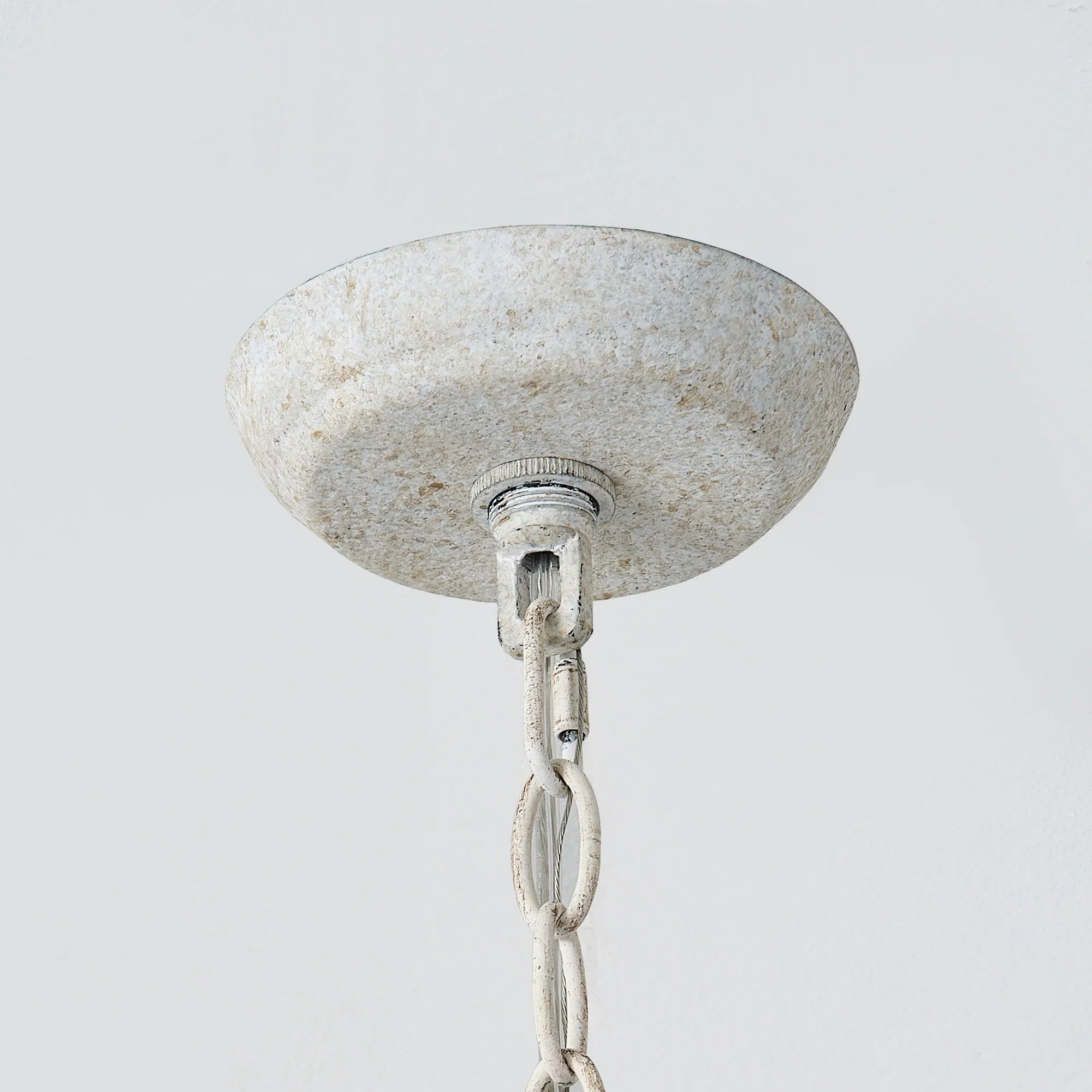 17 Inch Milo 4-Light White Wooden Chandelier