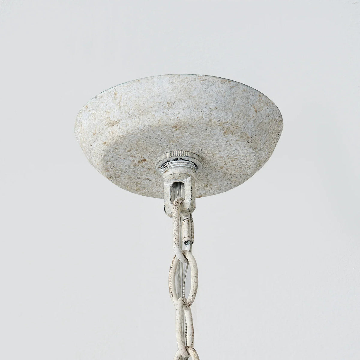 17 Inch Milo 4-Light White Wooden Chandelier