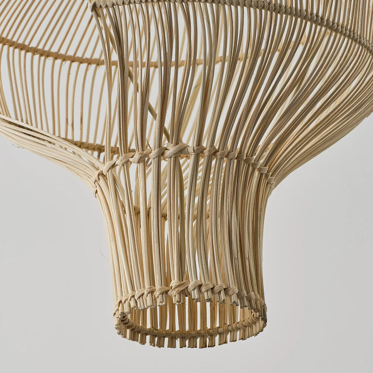 16" Sidney Bohemian Handwoven Rattan Island Pendant Light