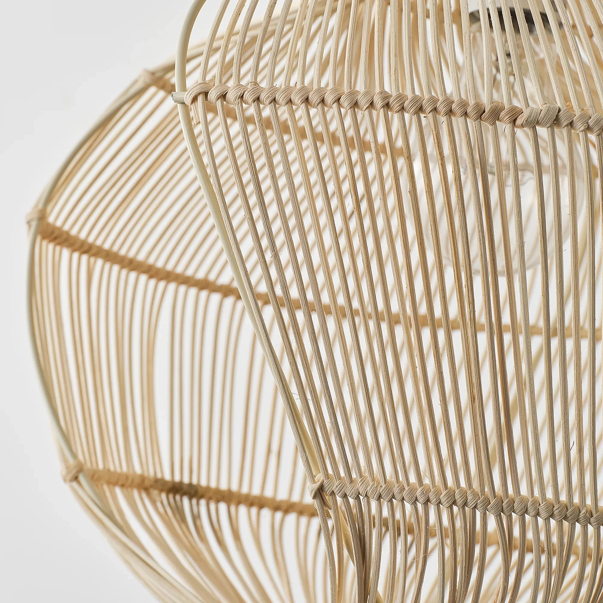 16" Sidney Bohemian Handwoven Rattan Island Pendant Light