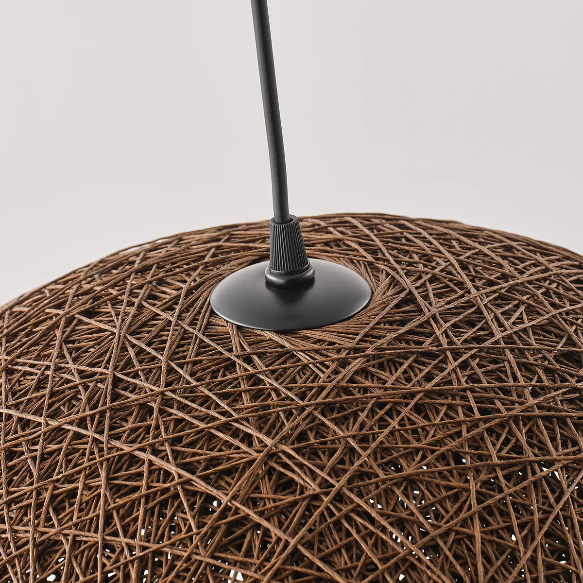 20" Sandy Bohemian Handwoven Rattan Island Pendant Light