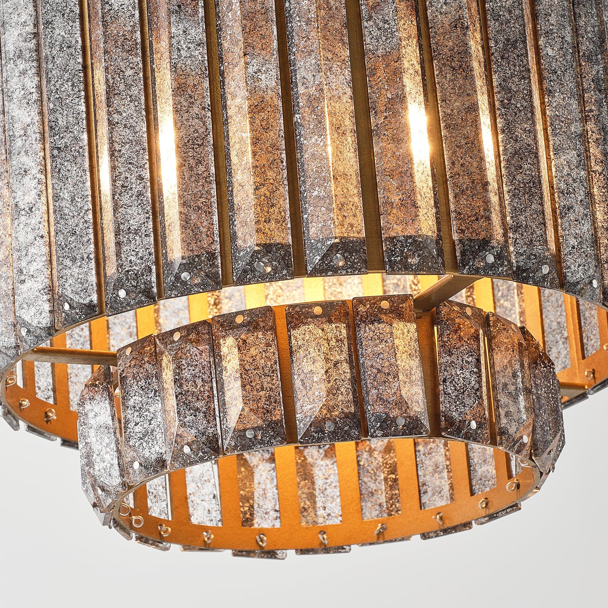 10" Rupert Golden Crystal Island Pendant Light