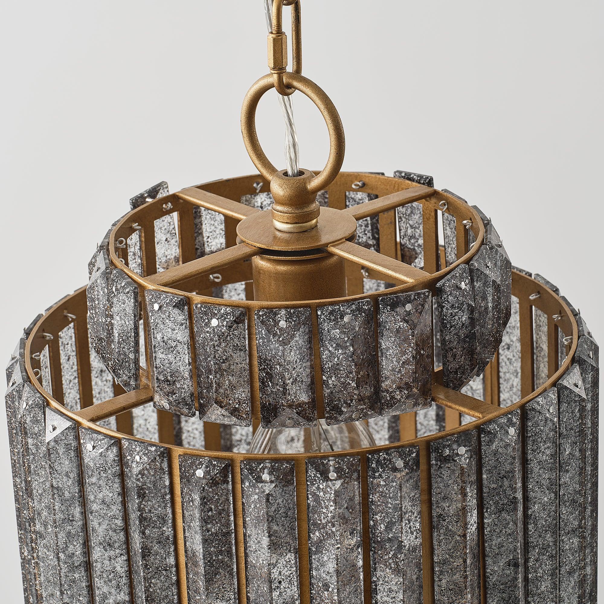 10" Rupert Golden Crystal Island Pendant Light