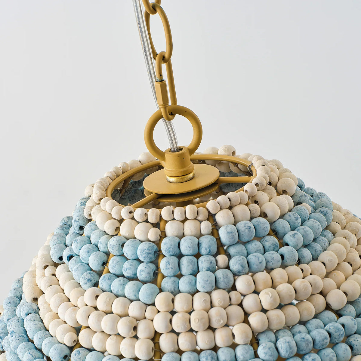Marina 2-Light Wooden Beads Bohemian Island Pendant Light