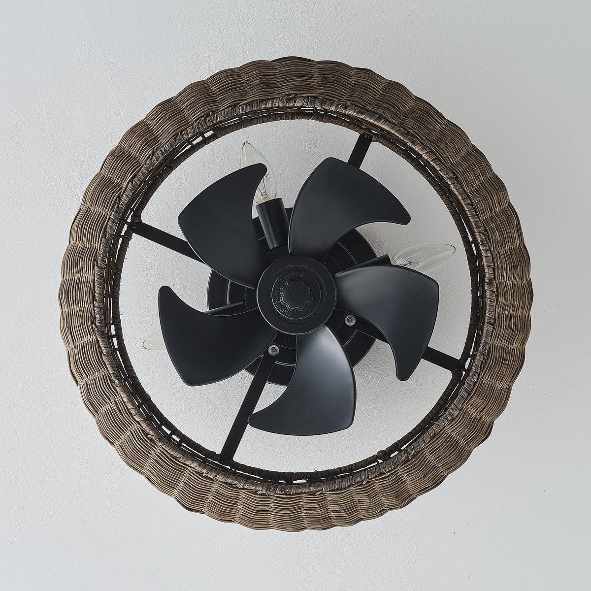 20" Rachel Bohemian Flush Mount Ceiling Fan with Light