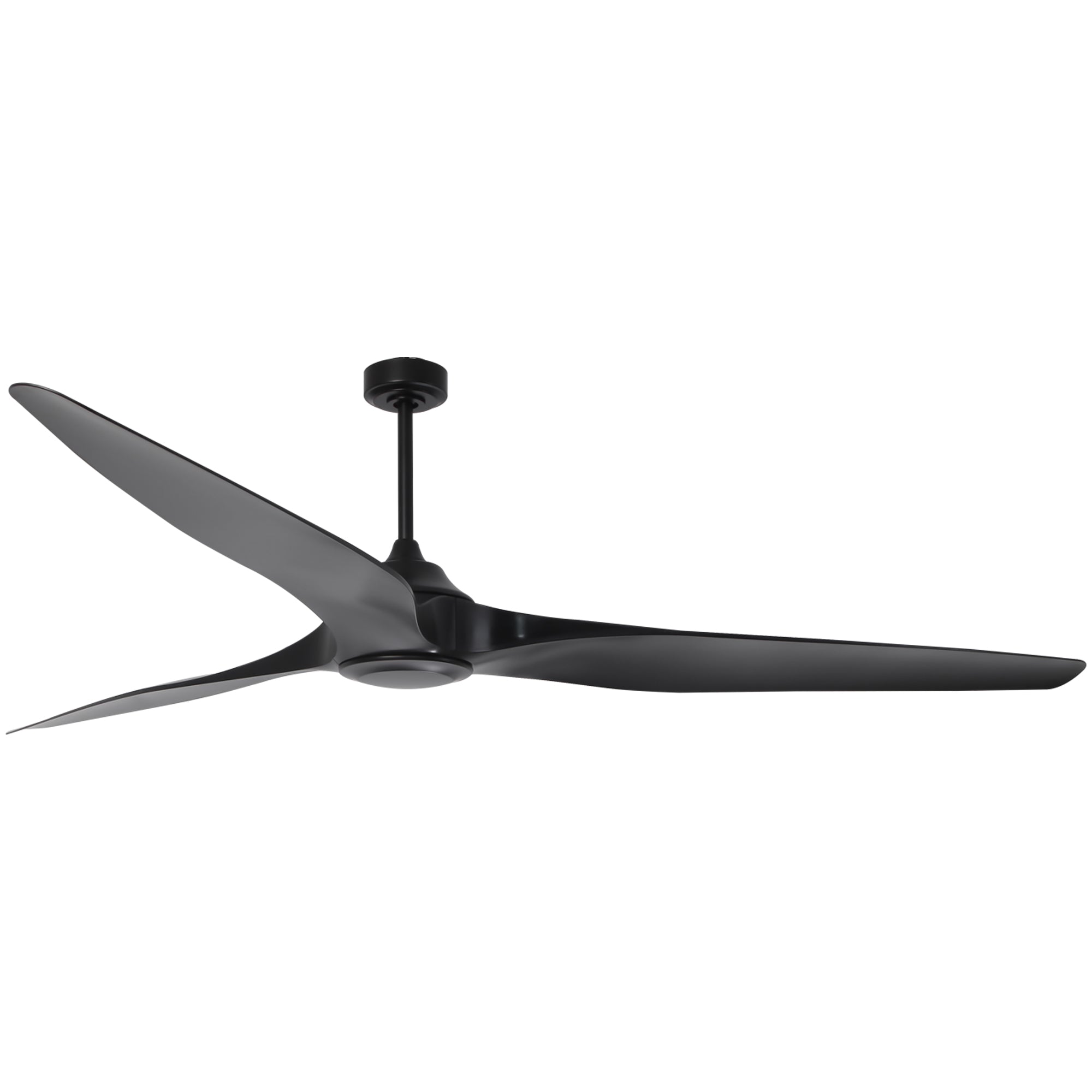 100 Inch Simon Black IP44 Outdoor Downrod Mount Ceiling Fan with Remote Control