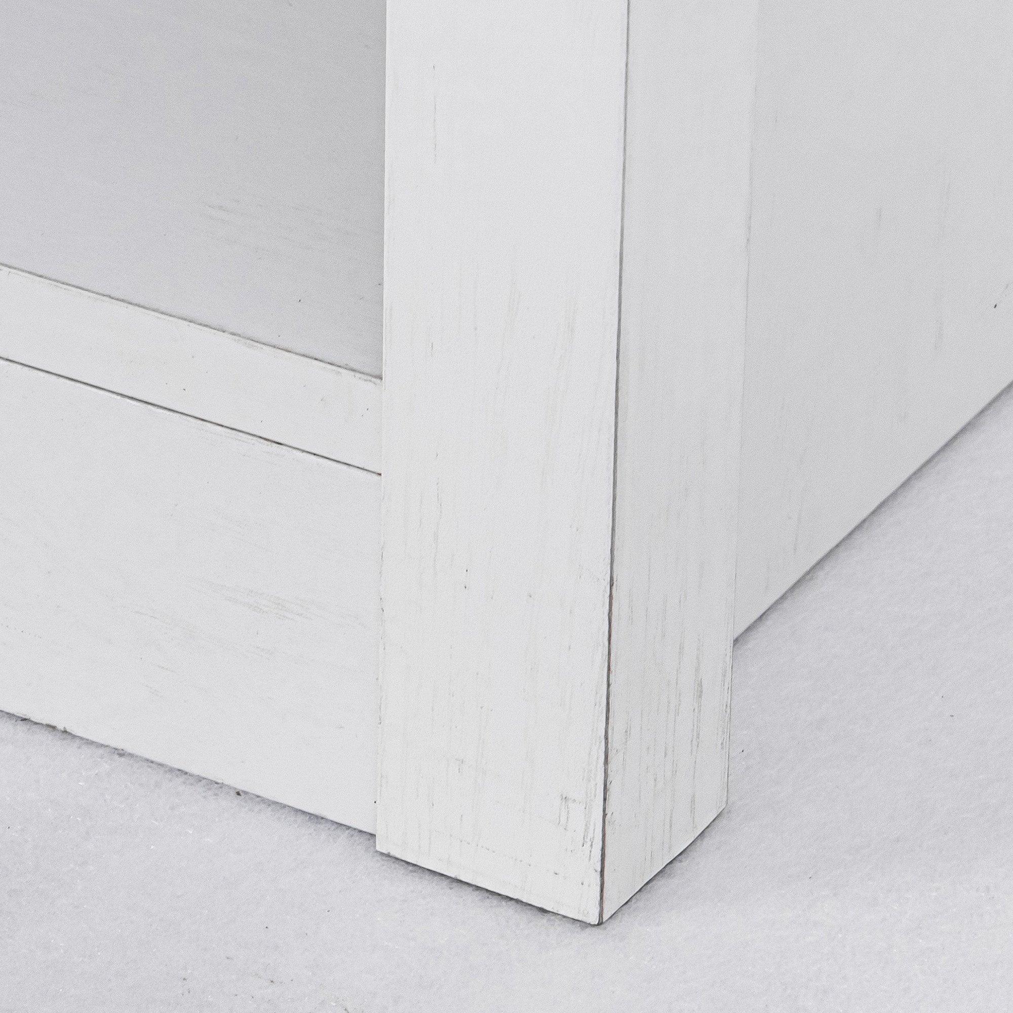 Centro de entretenimiento moderno con soporte para TV LED de 66" y estantes de vidrio para sala de estar