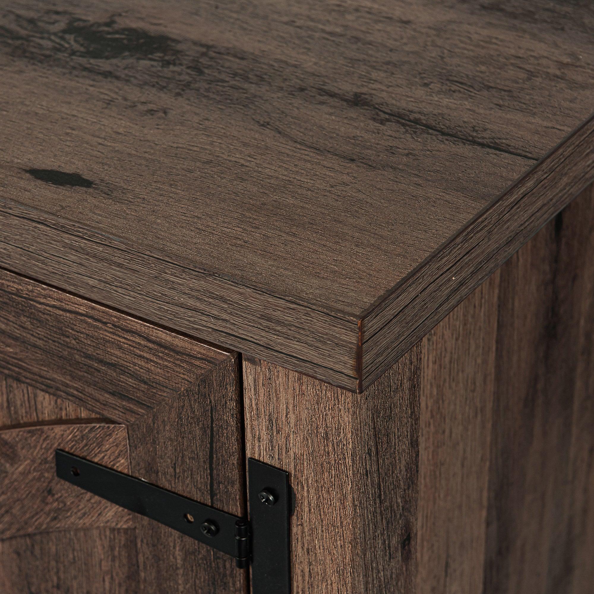 Mueble de TV rústico de 58" con chimenea eléctrica de 18" para sala de estar