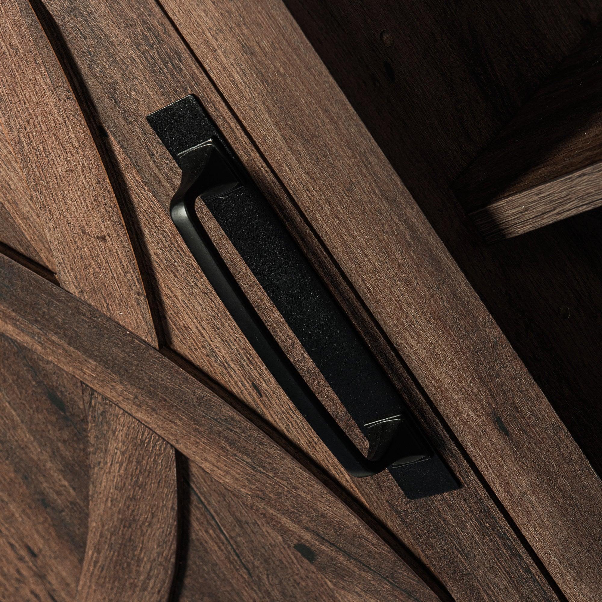 Mueble de TV rústico de 58" con chimenea eléctrica de 18" para sala de estar