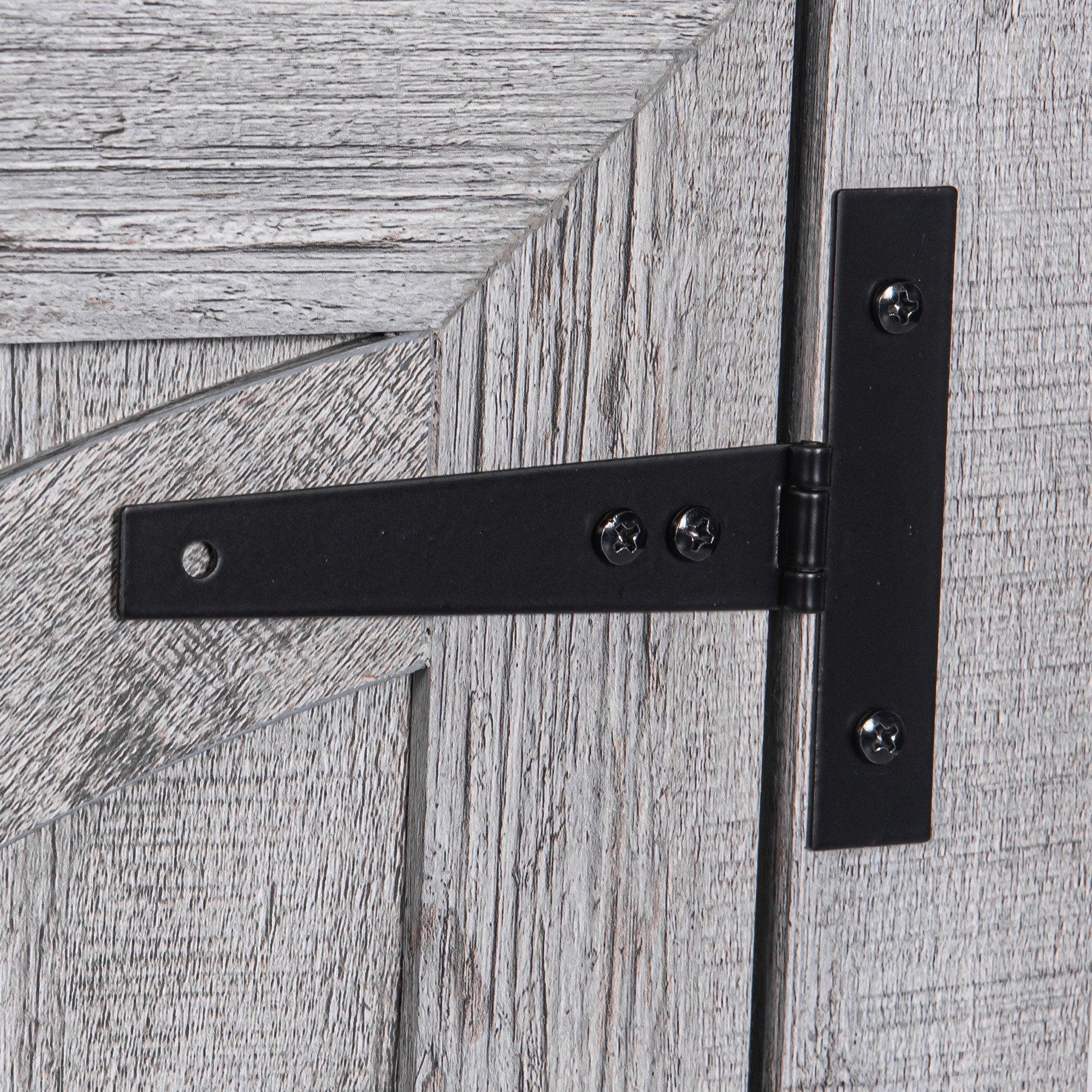 Mesita de noche rústica de madera maciza de 45 cm para dormitorio en marrón, gris o blanco