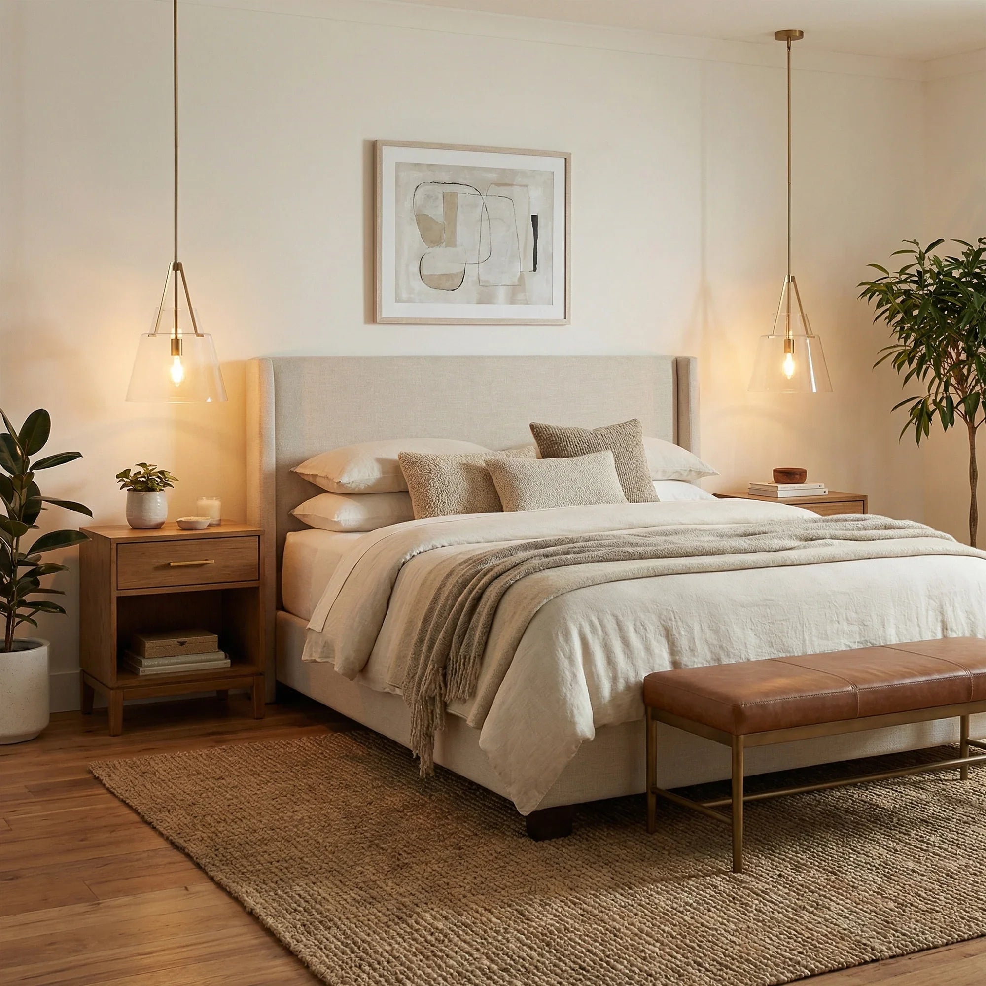 15" Todd Modern 1-Light Brushed Brass Island Pendant Light