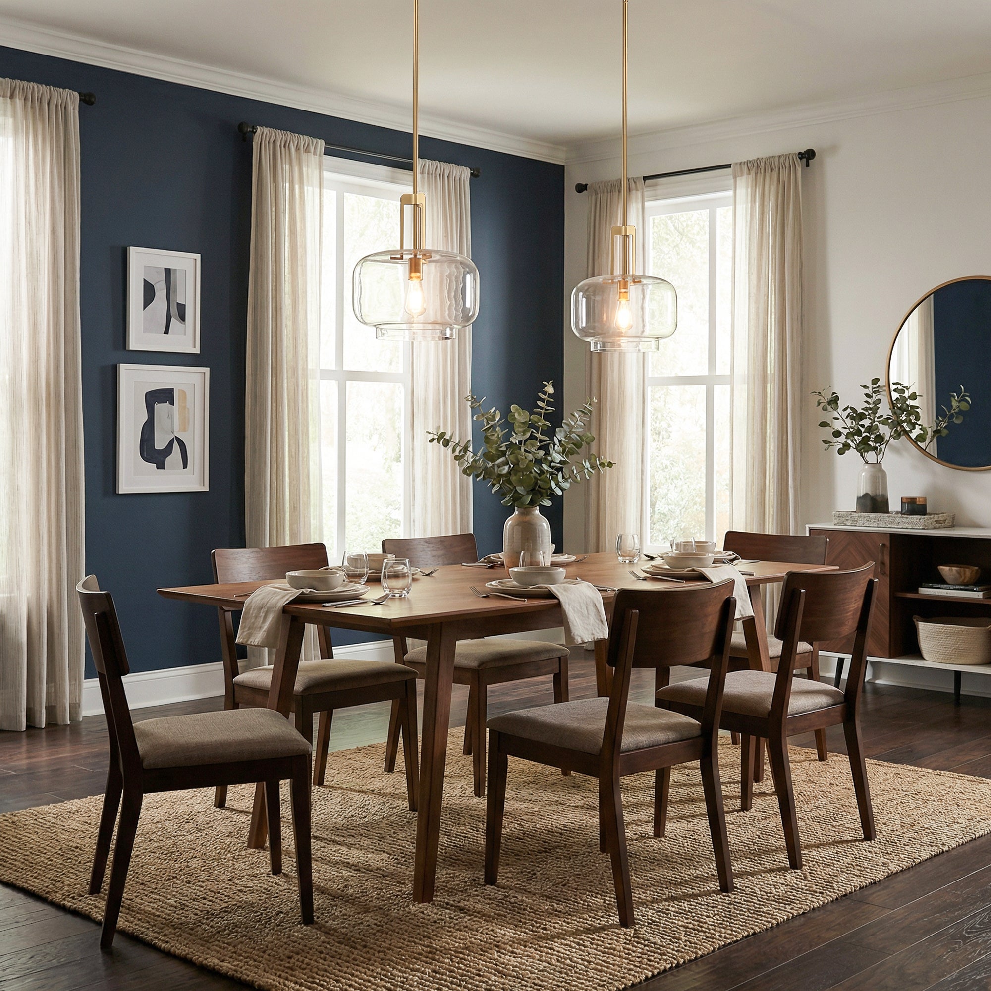 15" Toby Modern 1-Light Brushed Brass Island Pendant Light