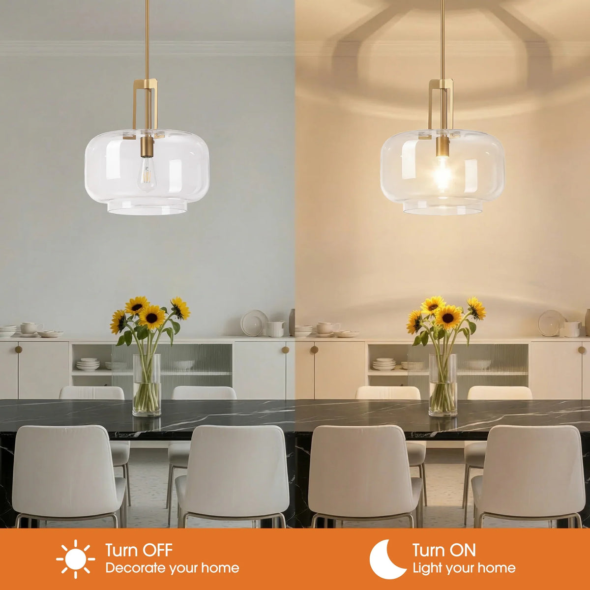 15" Toby Modern 1-Light Brushed Brass Island Pendant Light