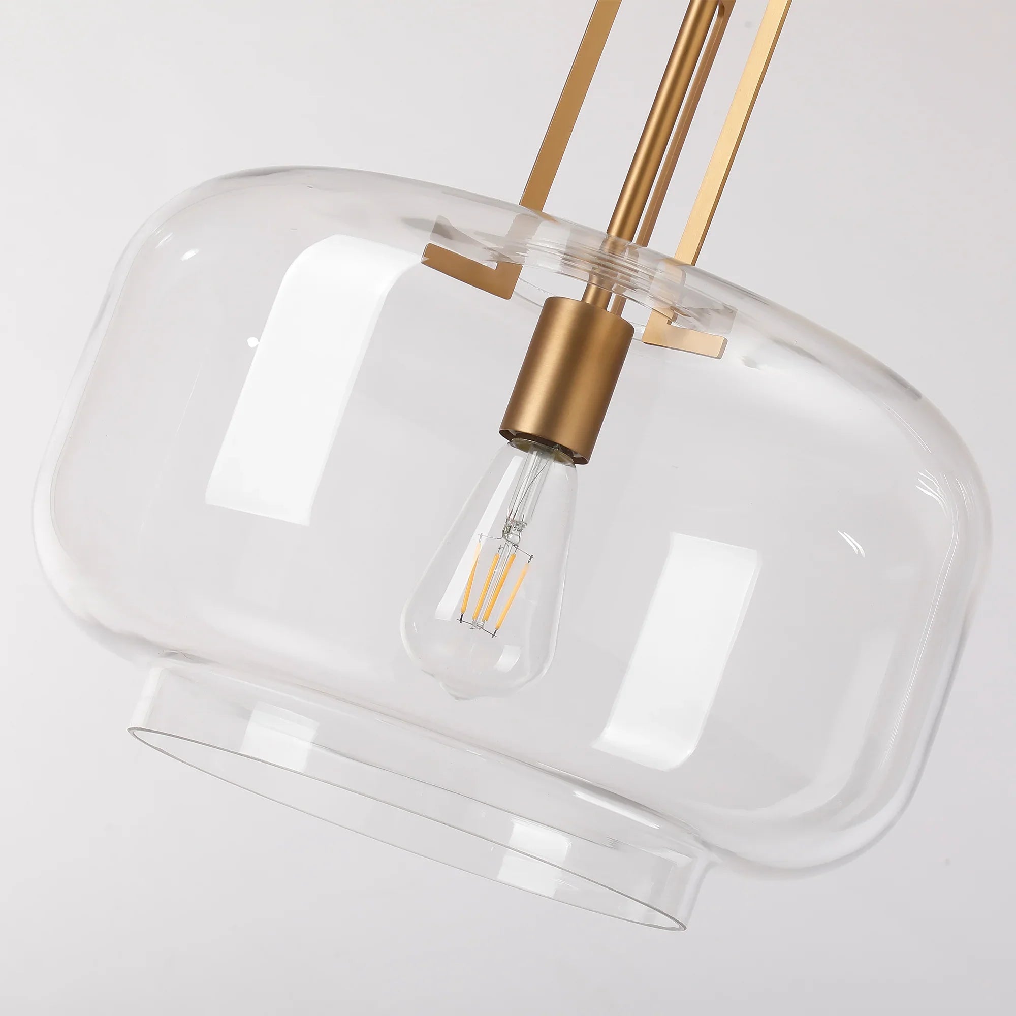 15" Toby Modern 1-Light Brushed Brass Island Pendant Light