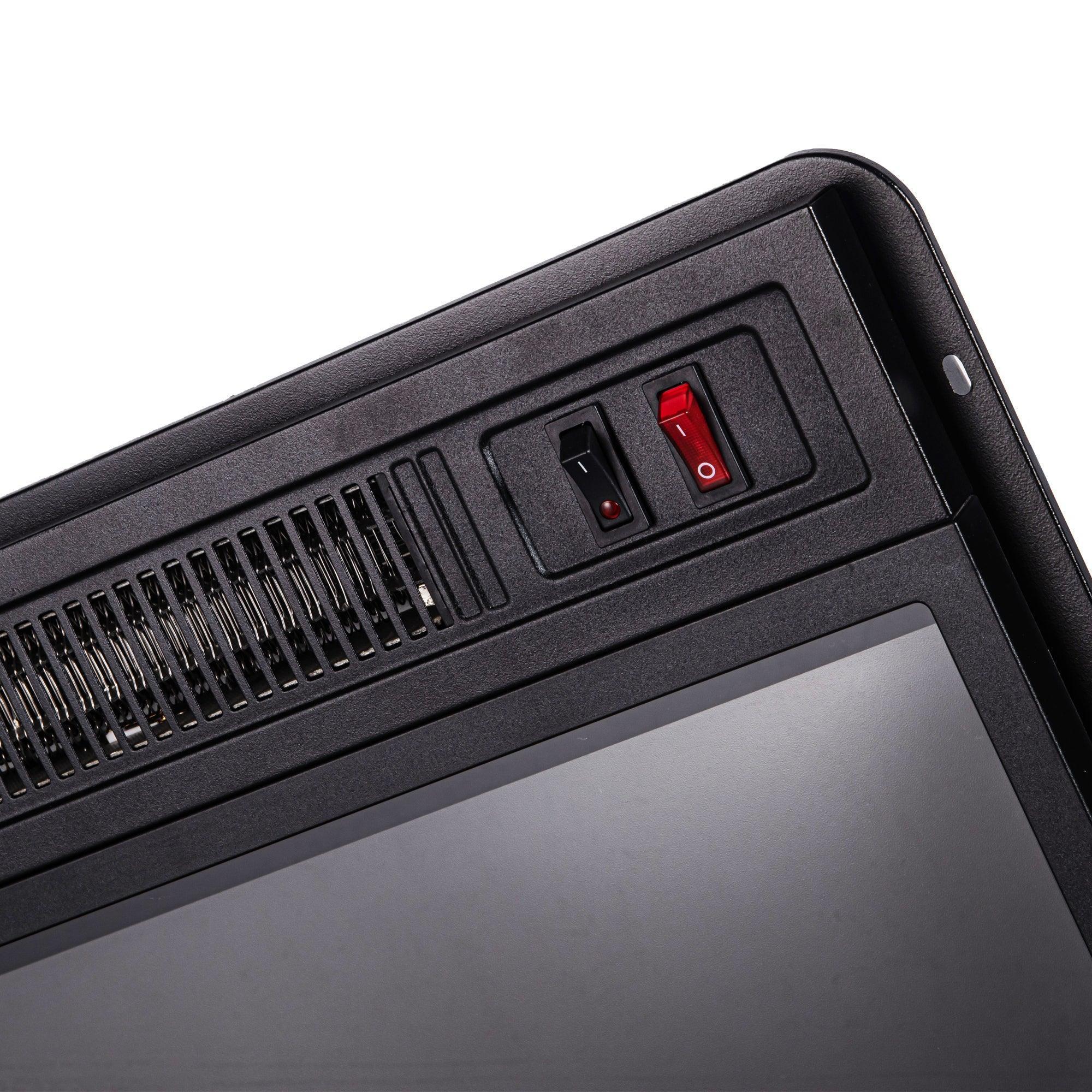 18" Modern Black Insert Electric Fireplace