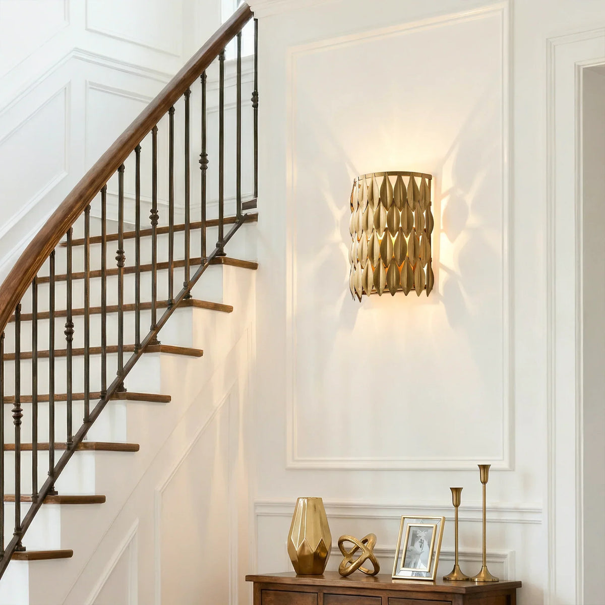 Elmer 1-Light Antique Golden Wall Sconce Lighting