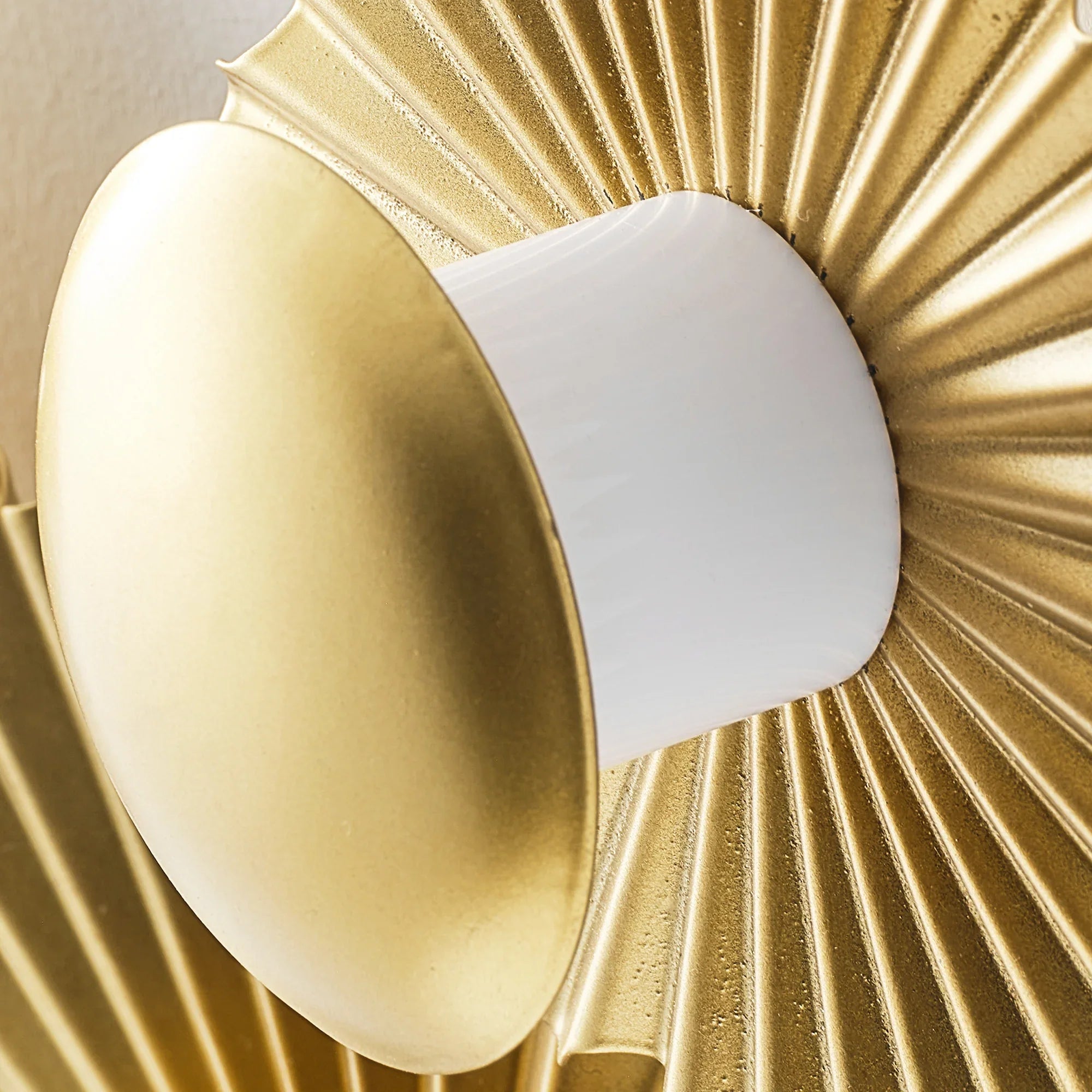 Gale 3-Light Golden Sunburst Wall Sconce Lighting