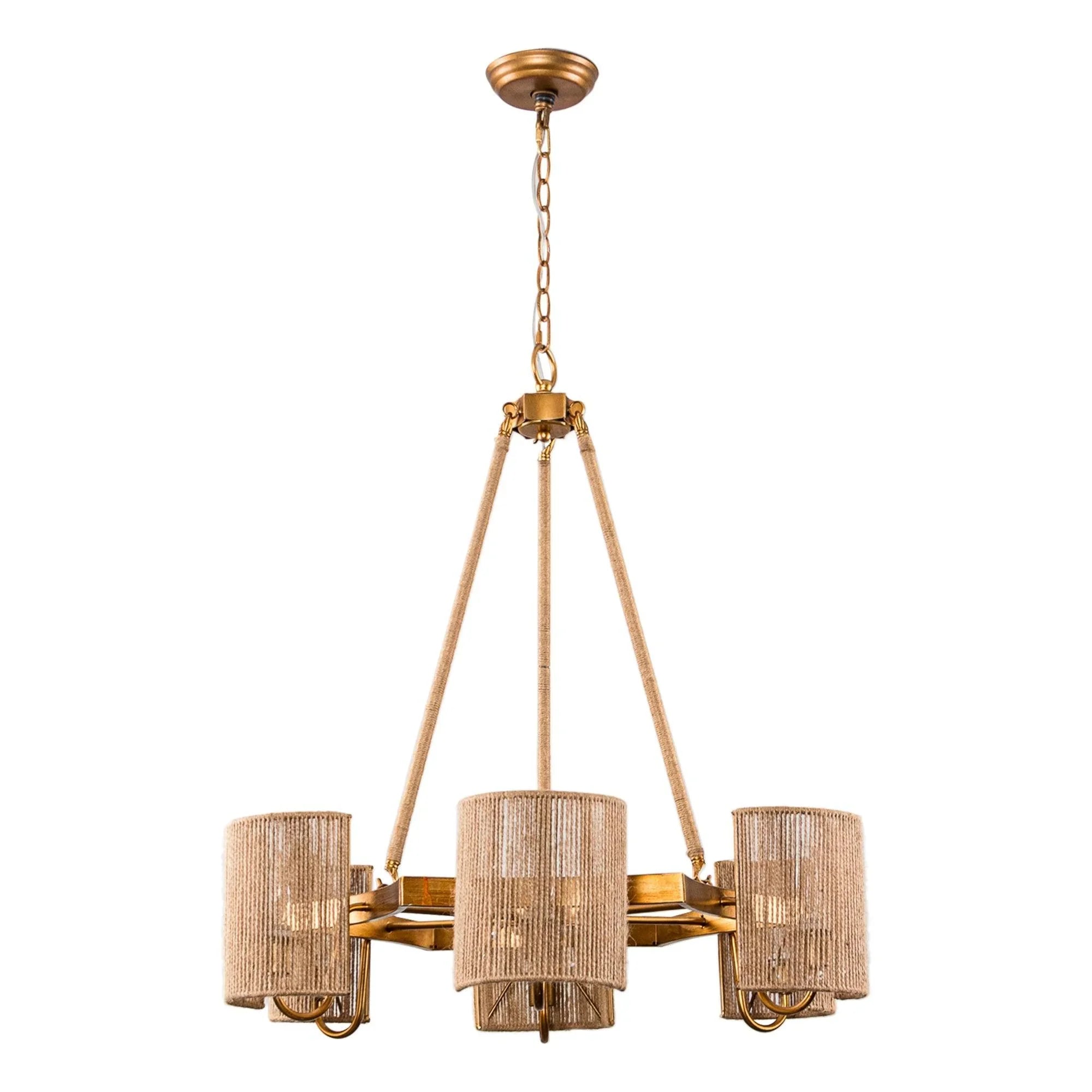 6-Light Farmhouse Bedroom Island Pendant Lighting