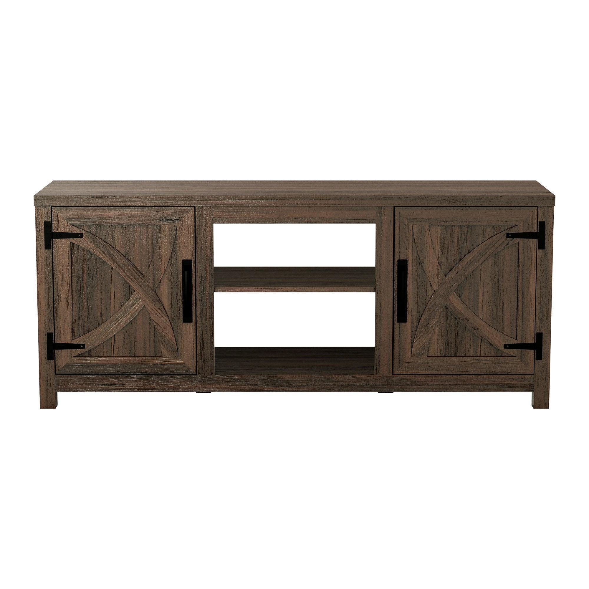 Farmhouse TV Stand for 58 Inch TV Storage Cabinet for Living Room