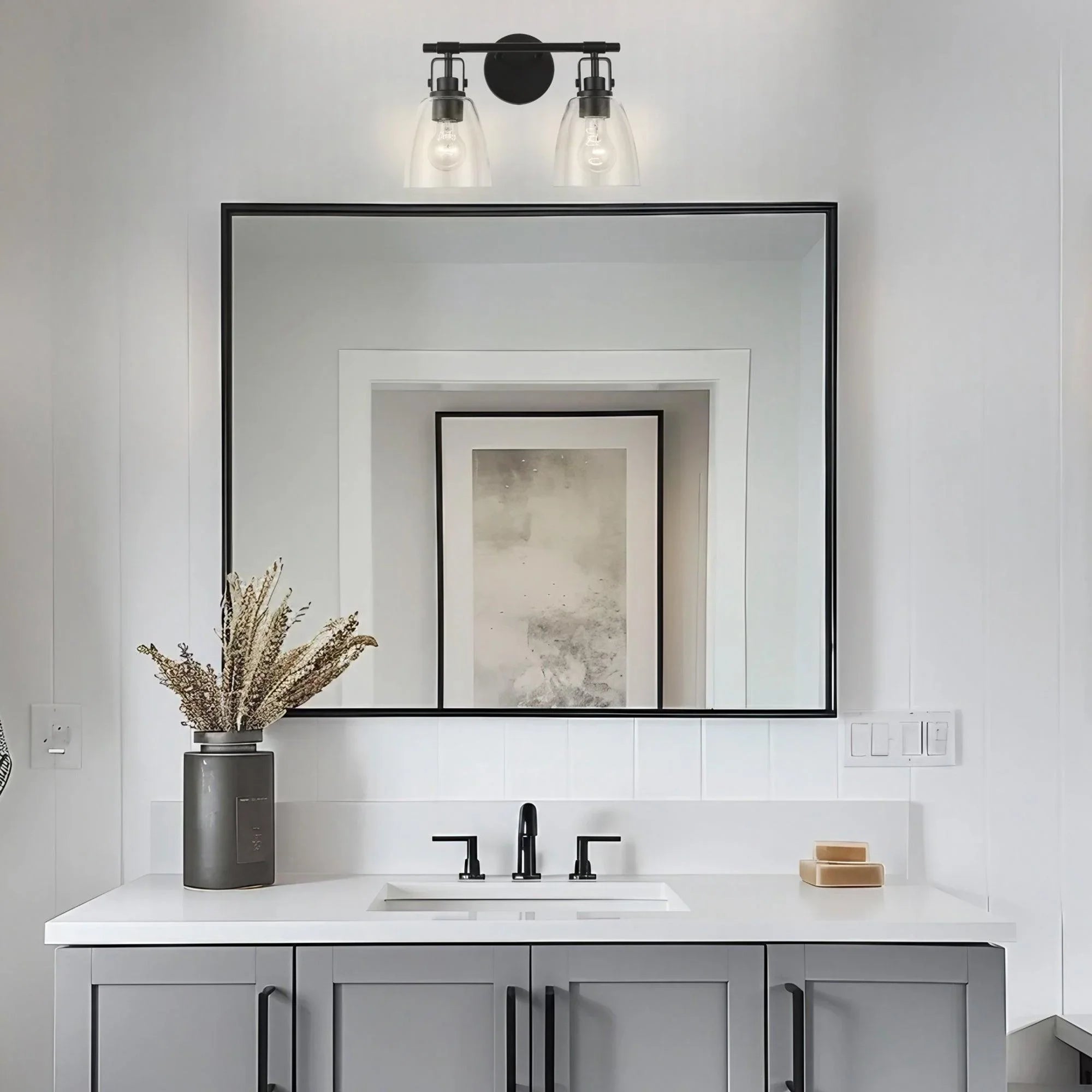 Brilliance Modern Farmhouse 2-Light Vanity Light