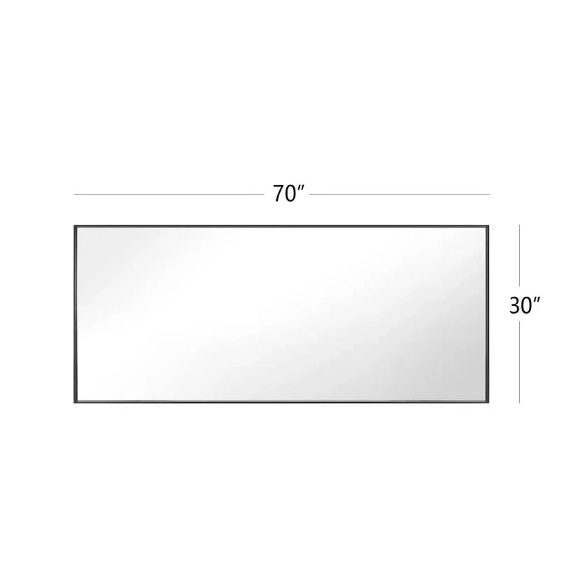 Reflections Sleek Modern Black Aluminum Framed Wall Mirror