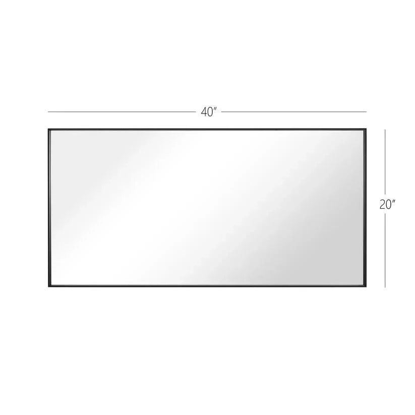 Reflections Sleek Modern Black Aluminum Framed Wall Mirror