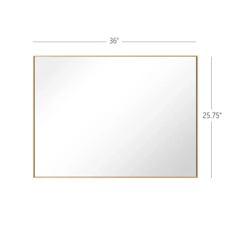 Reflections Sleek Modern Black Aluminum Framed Wall Mirror