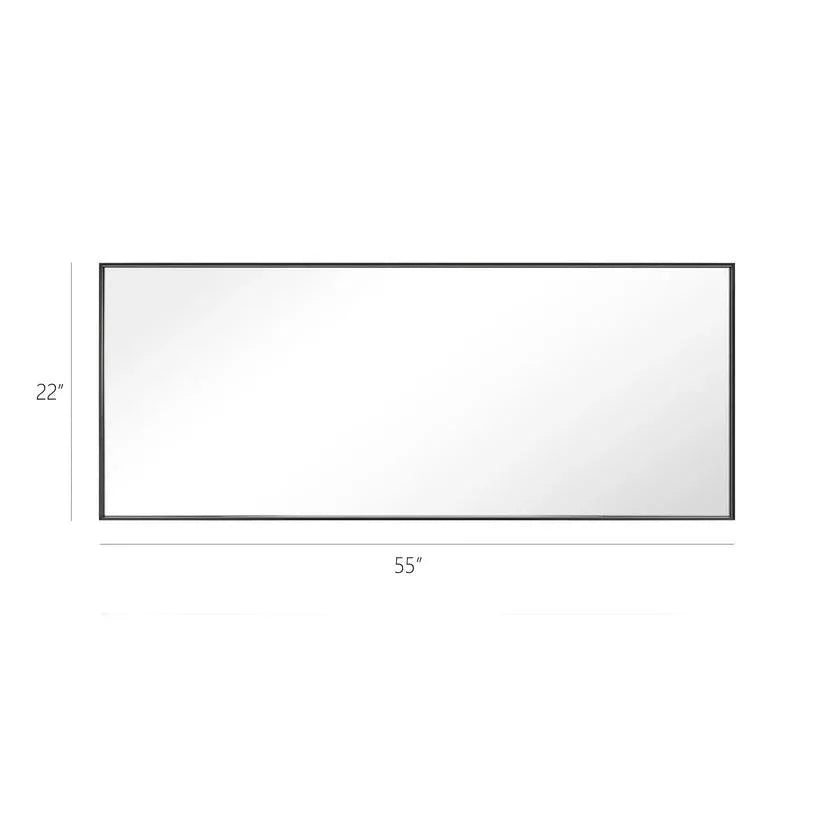 Reflections Sleek Modern Black Aluminum Framed Wall Mirror