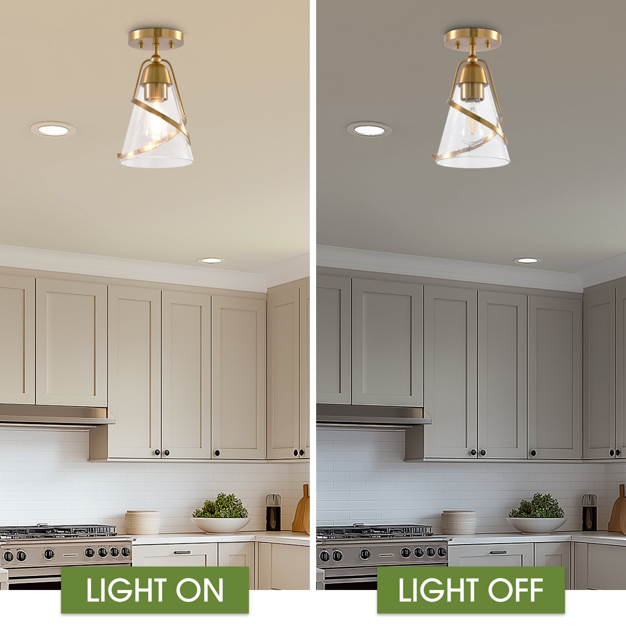 7 Inch Walker 1-Light Semi-Flush Mount Ceiling Light