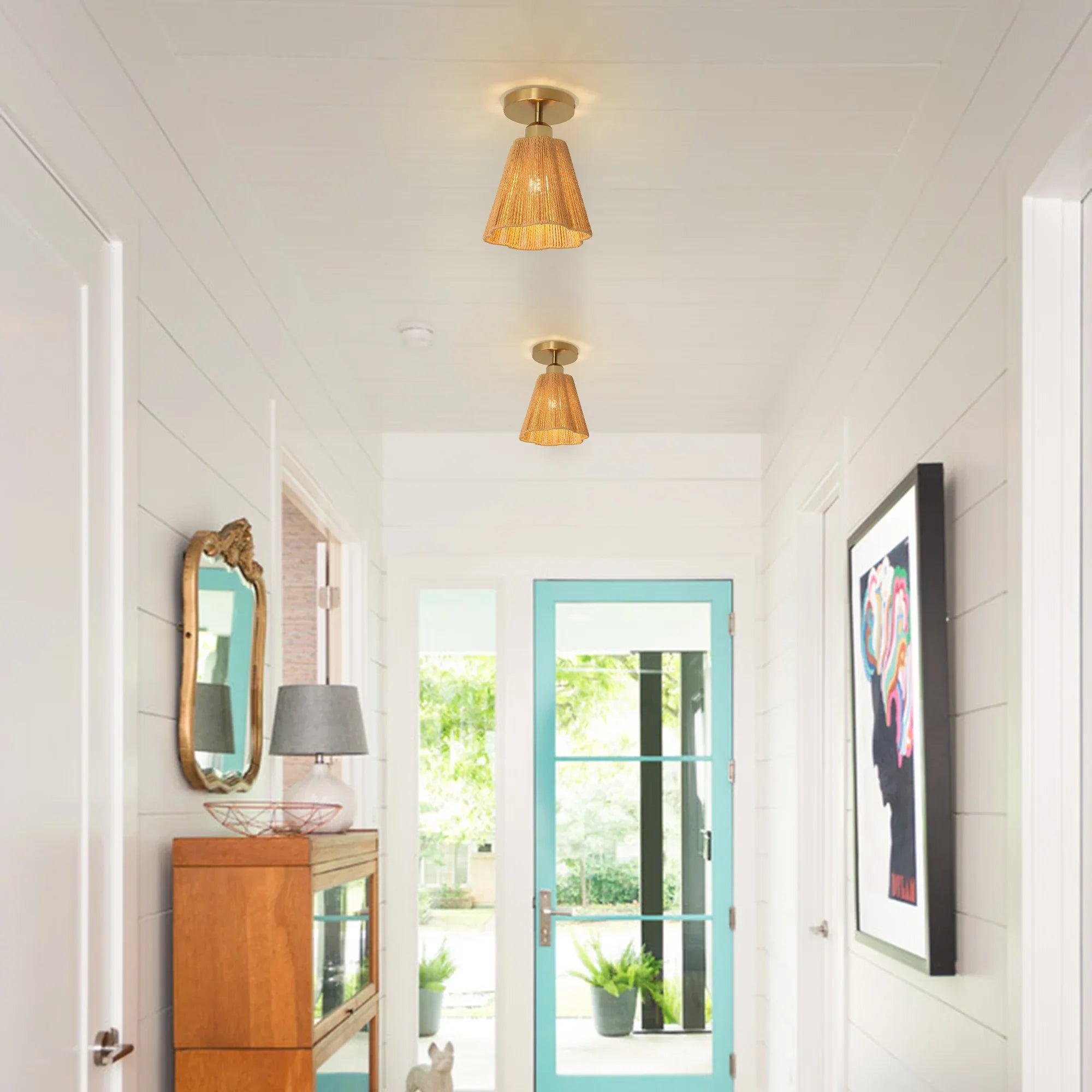 7 Inch Yves 1-Light Semi-Flush Mount Ceiling Light