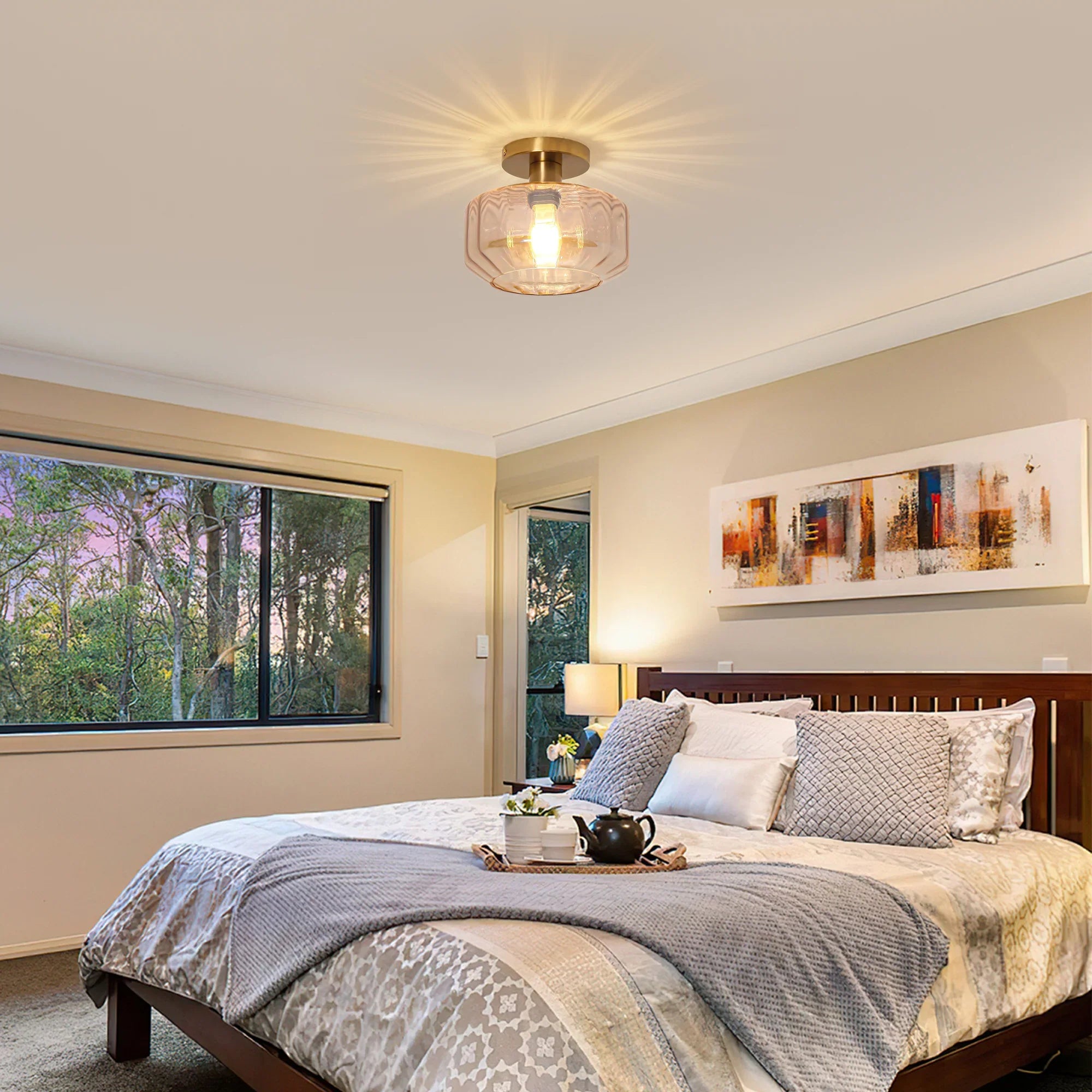 9 Inch Gerald 1-Light Semi-Flush Mount Ceiling Light