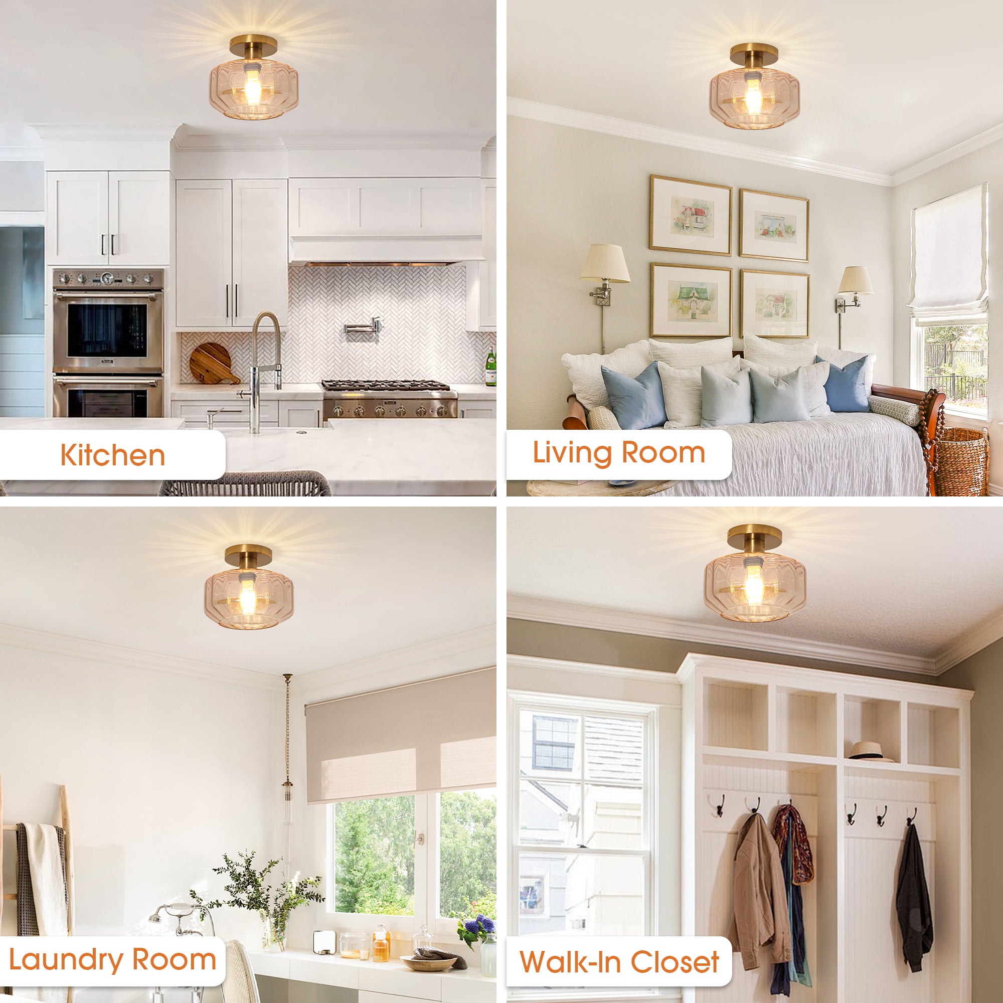 9 Inch Gerald 1-Light Semi-Flush Mount Ceiling Light