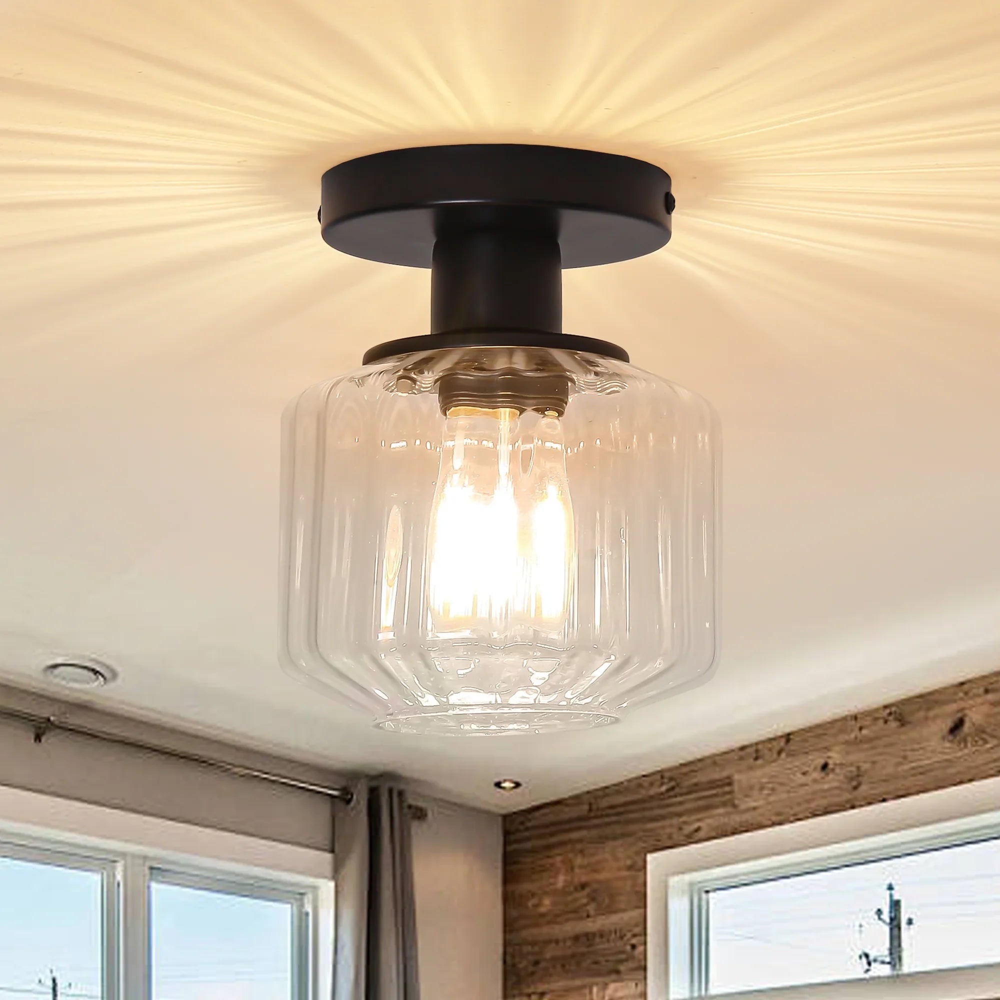 6 Inch Marico 1-Light Semi-Flush Mount Ceiling Light
