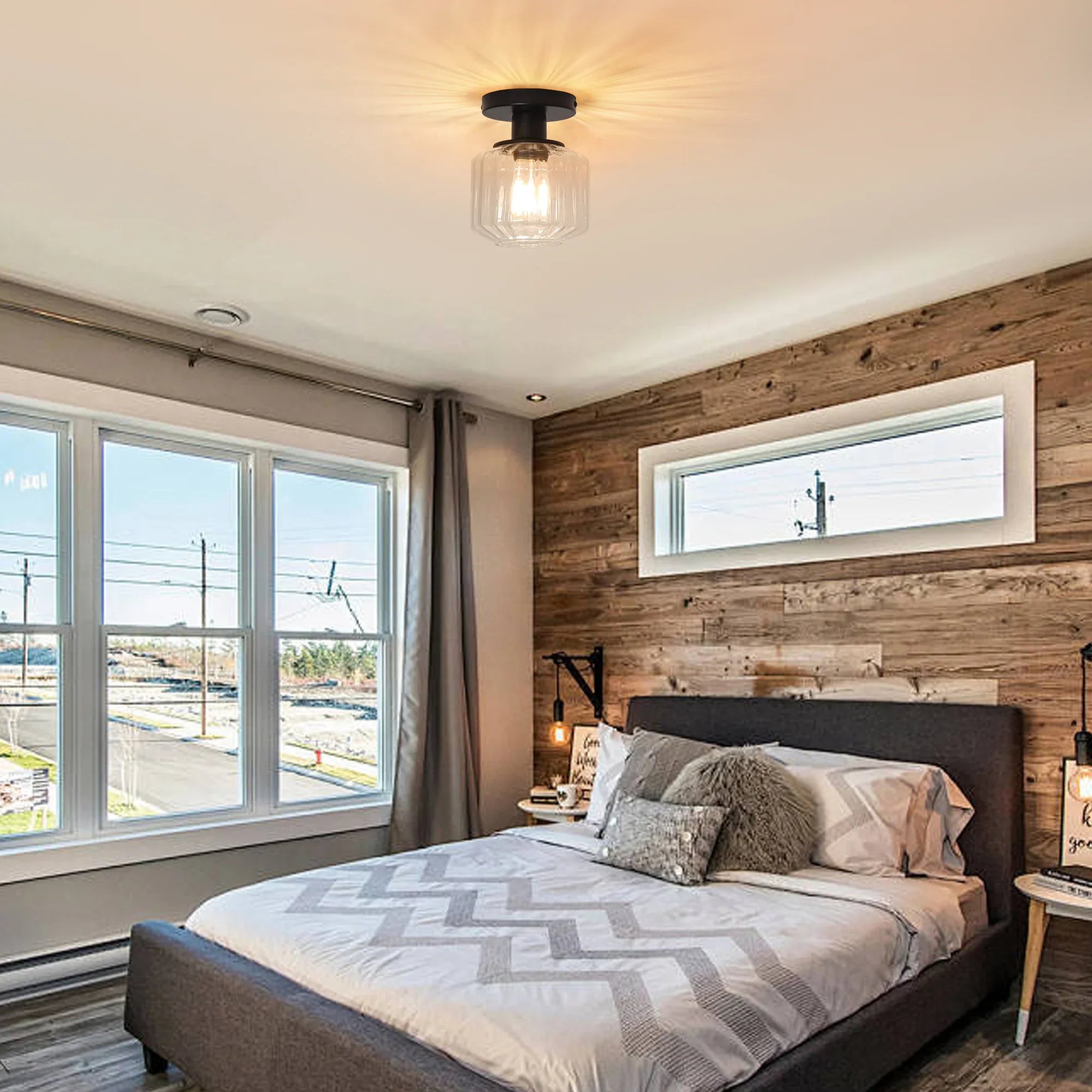 6 Inch Marico 1-Light Semi-Flush Mount Ceiling Light