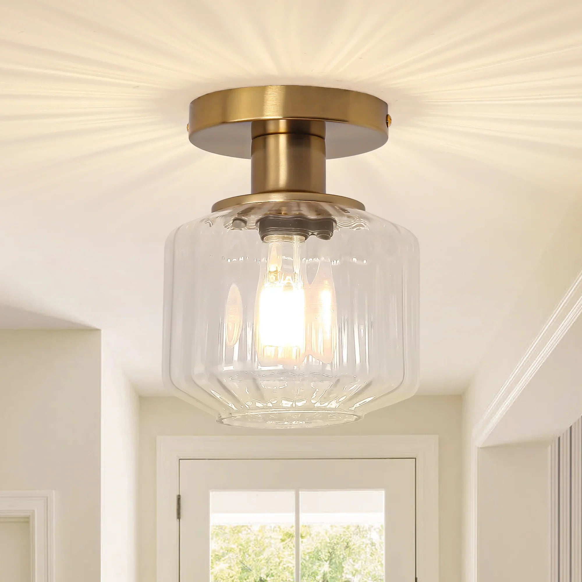 6 Inch Marico 1-Light Semi-Flush Mount Ceiling Light