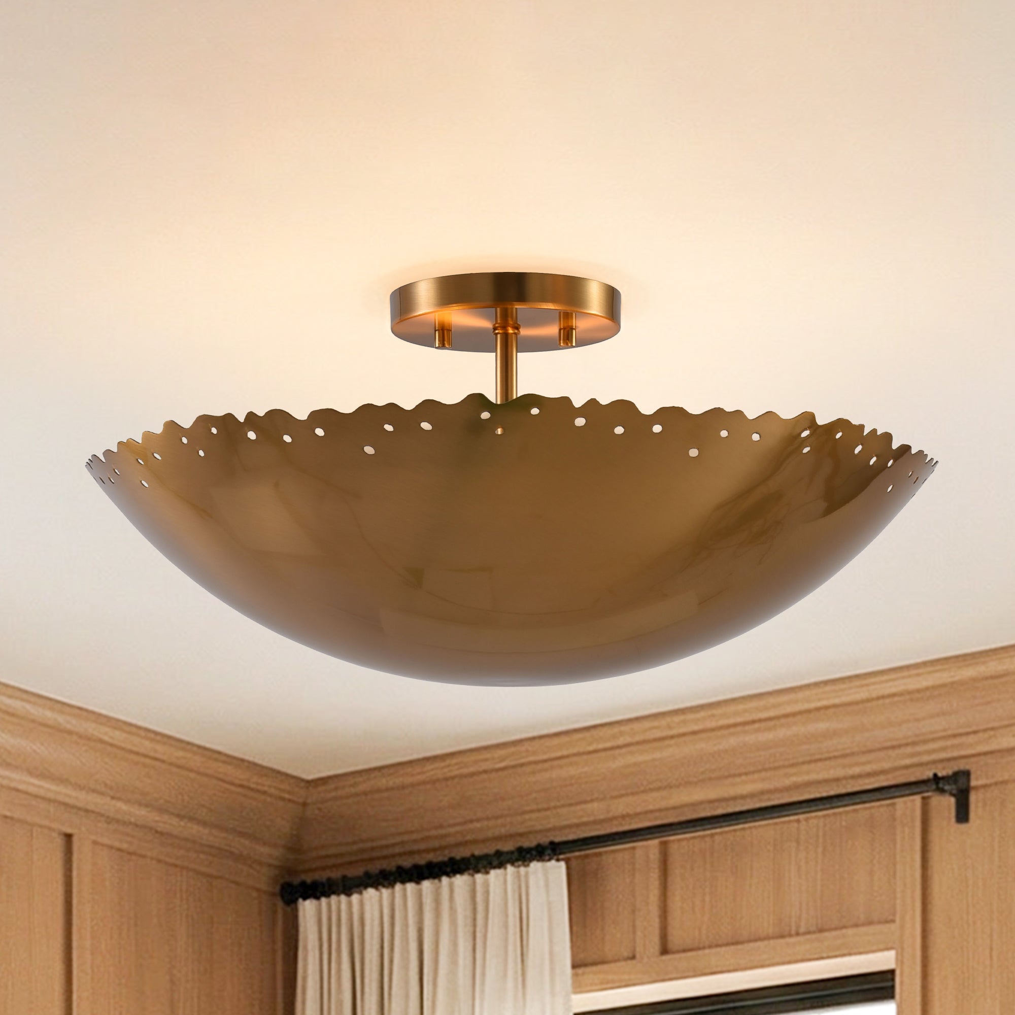 Irma 3-Light Modern Semi-Flush Mount Ceiling Light